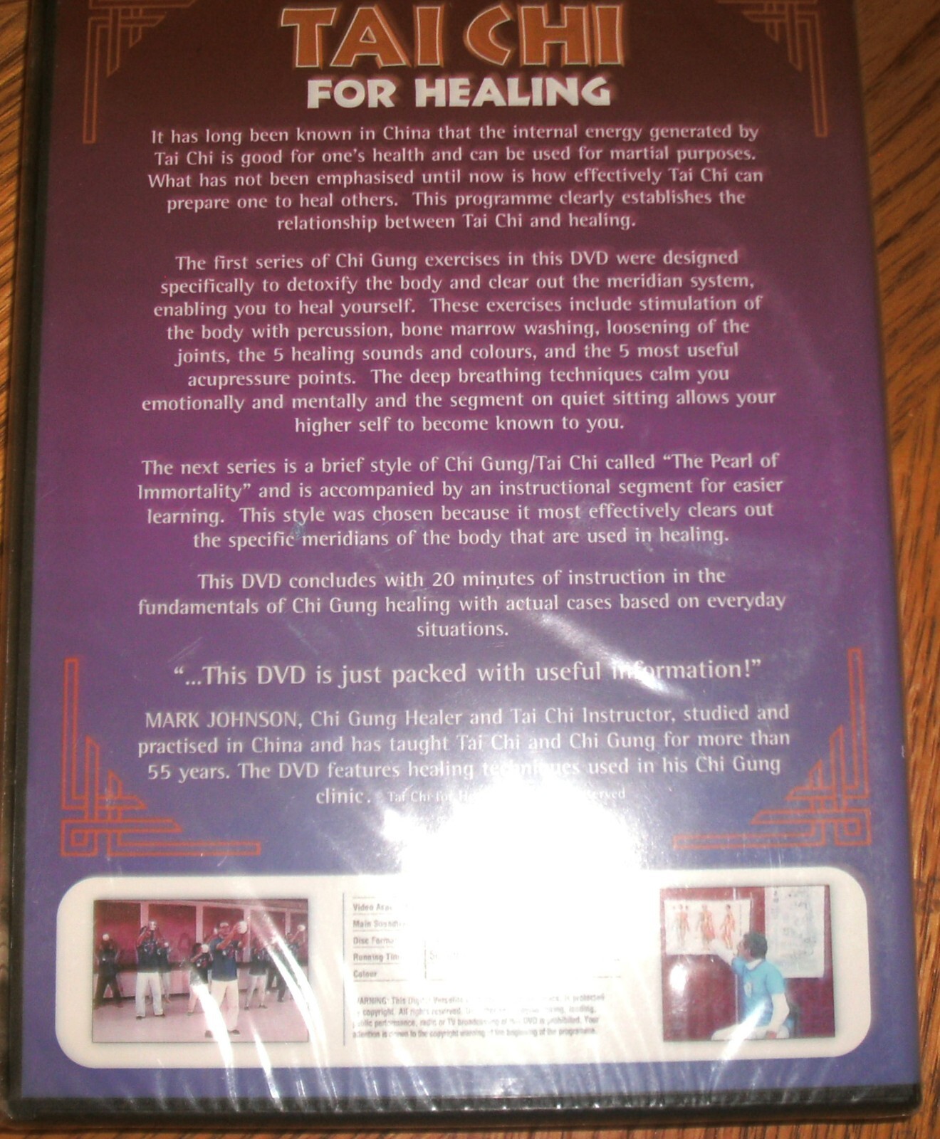 Tai Chi For Healing Pearl Of Immortality By Mark Johnson DVD New Sealed