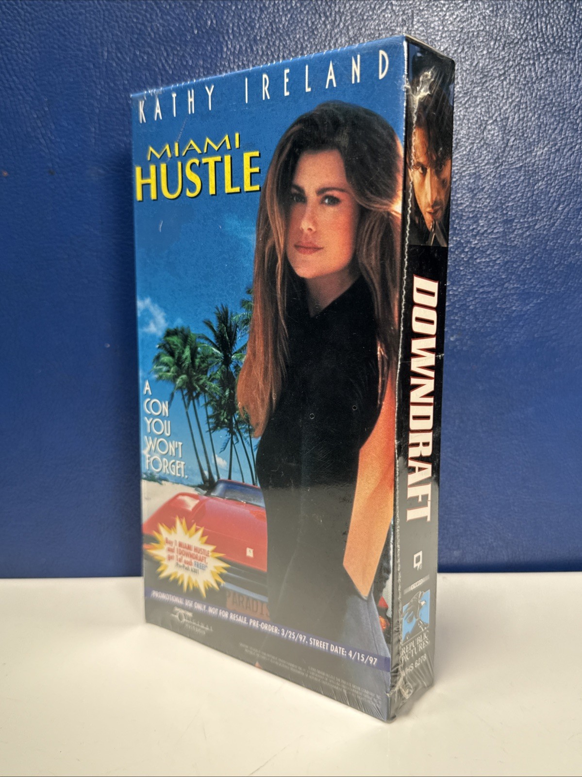 Miami Hustle /Downdraft VHS 1996 – Kathy Ireland Demo Sealed Rare!