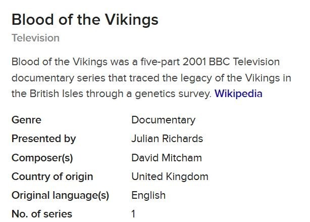 BBC’s Blood of the Vikings: First Blood (DVD,2017,Unrated,Widescreen) MINT!