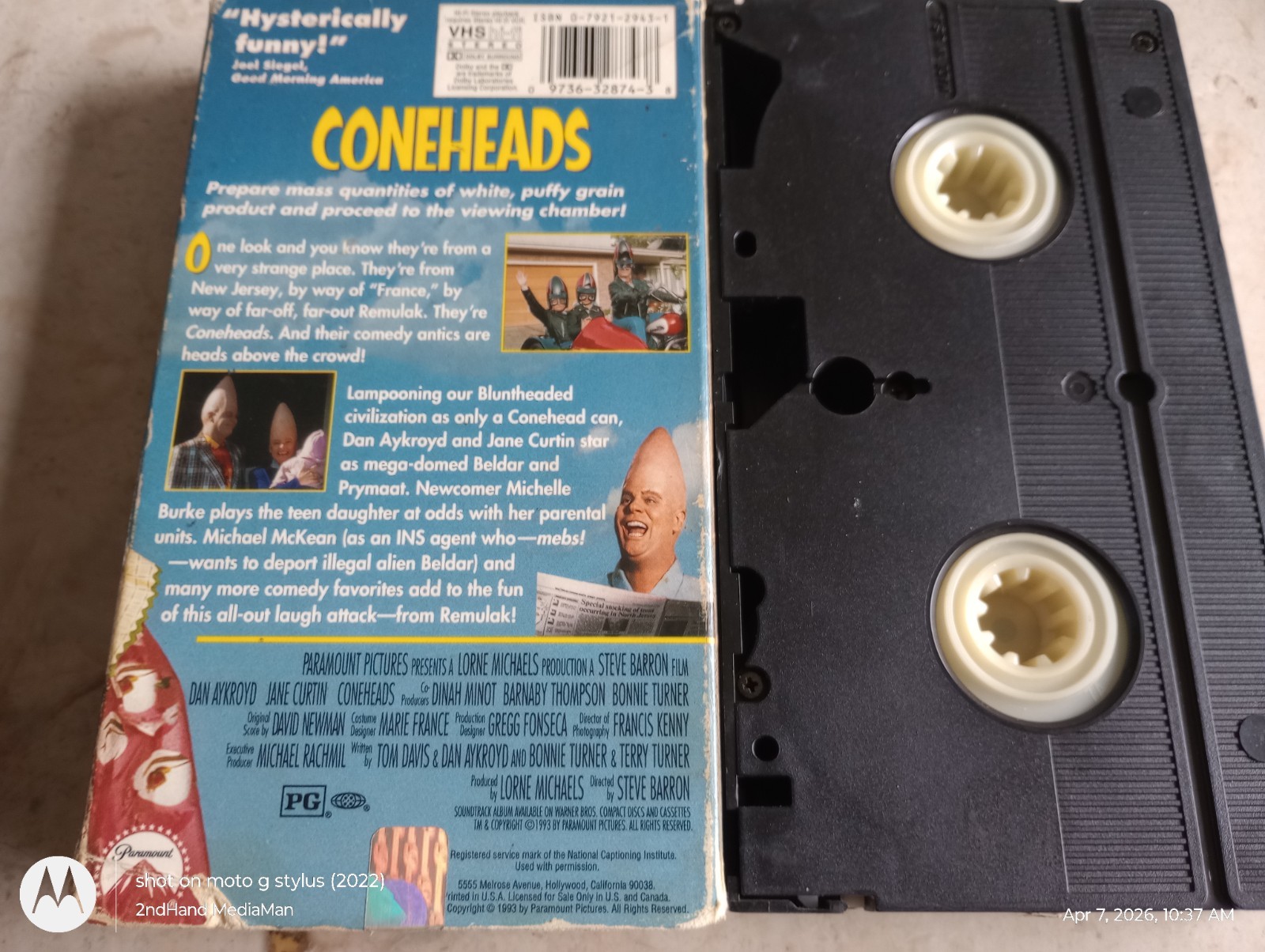 1993 CONEHEADS MOVIE VHS DAN AYKROYD JABE CURTIN