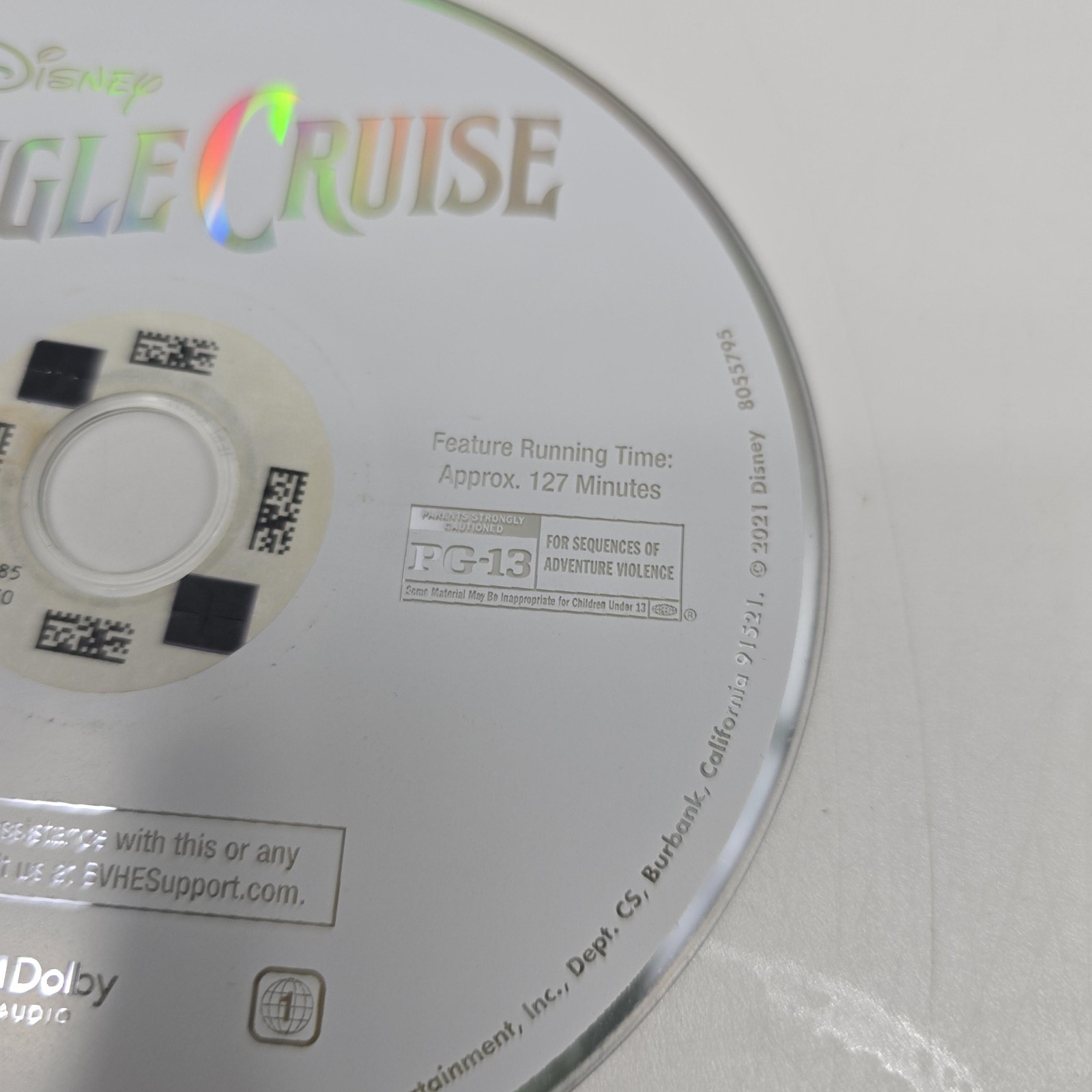 Disney Jungle Cruise DVD Movie Redbox Rental NTSC PG-13 Dolby Audio 127min Read