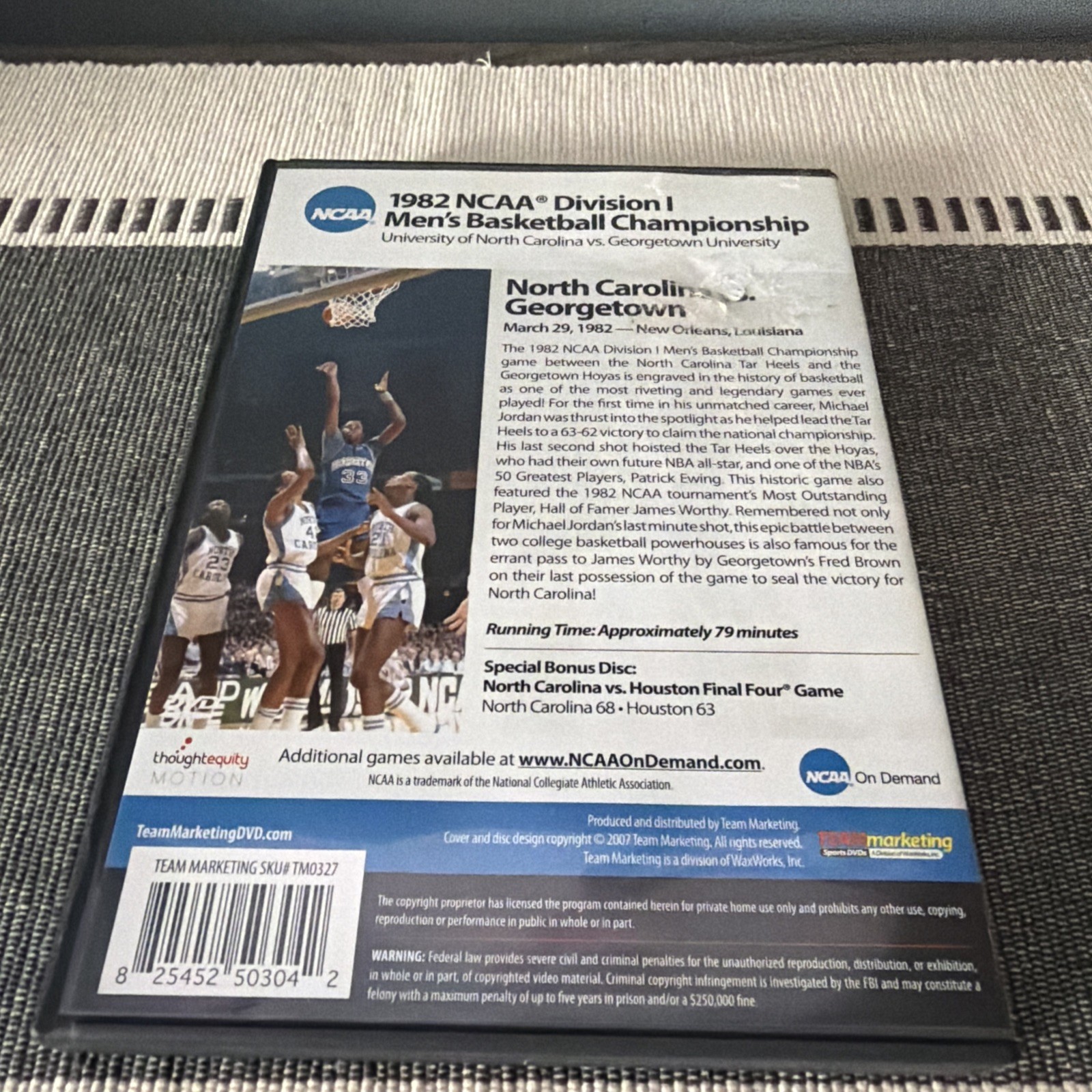 1982 NCAA Men’s Basketball Championship- UNC Classic Title Run w/ Michael Jordan