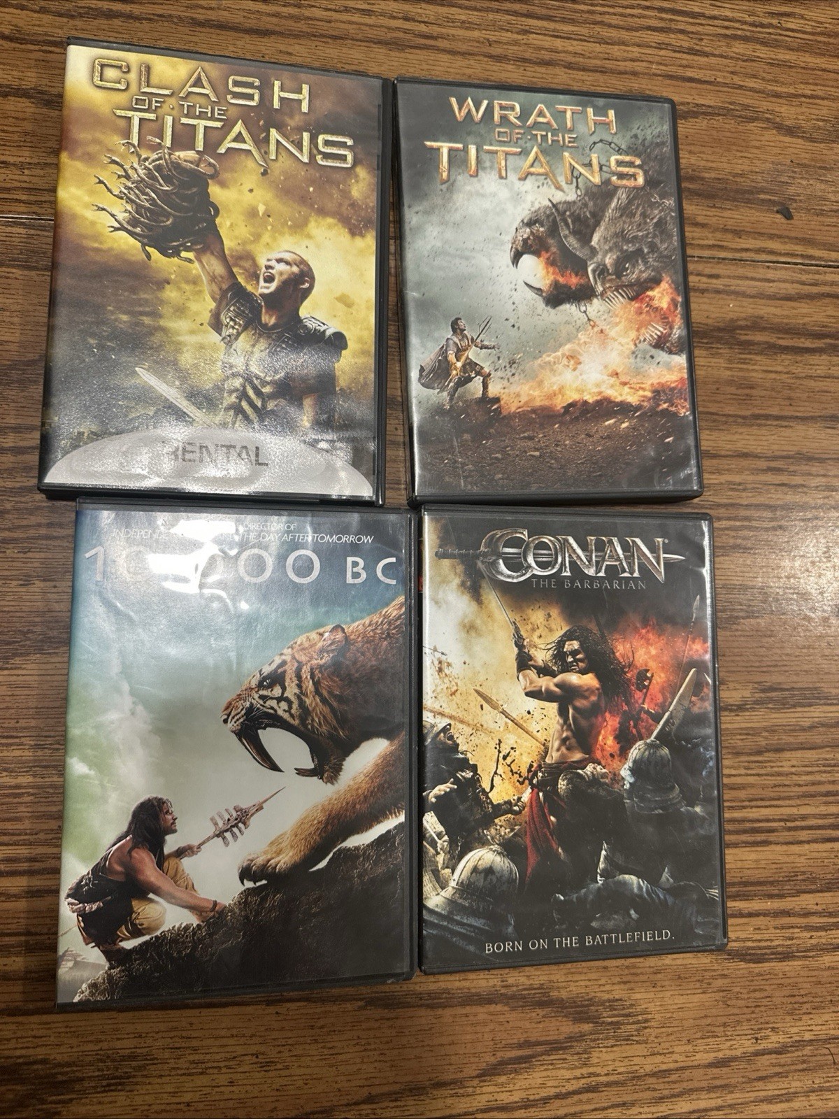 DVD Ancient Battle & Mythology bundle of 4-10,000bc, Conan, Wrath of Titans & CT