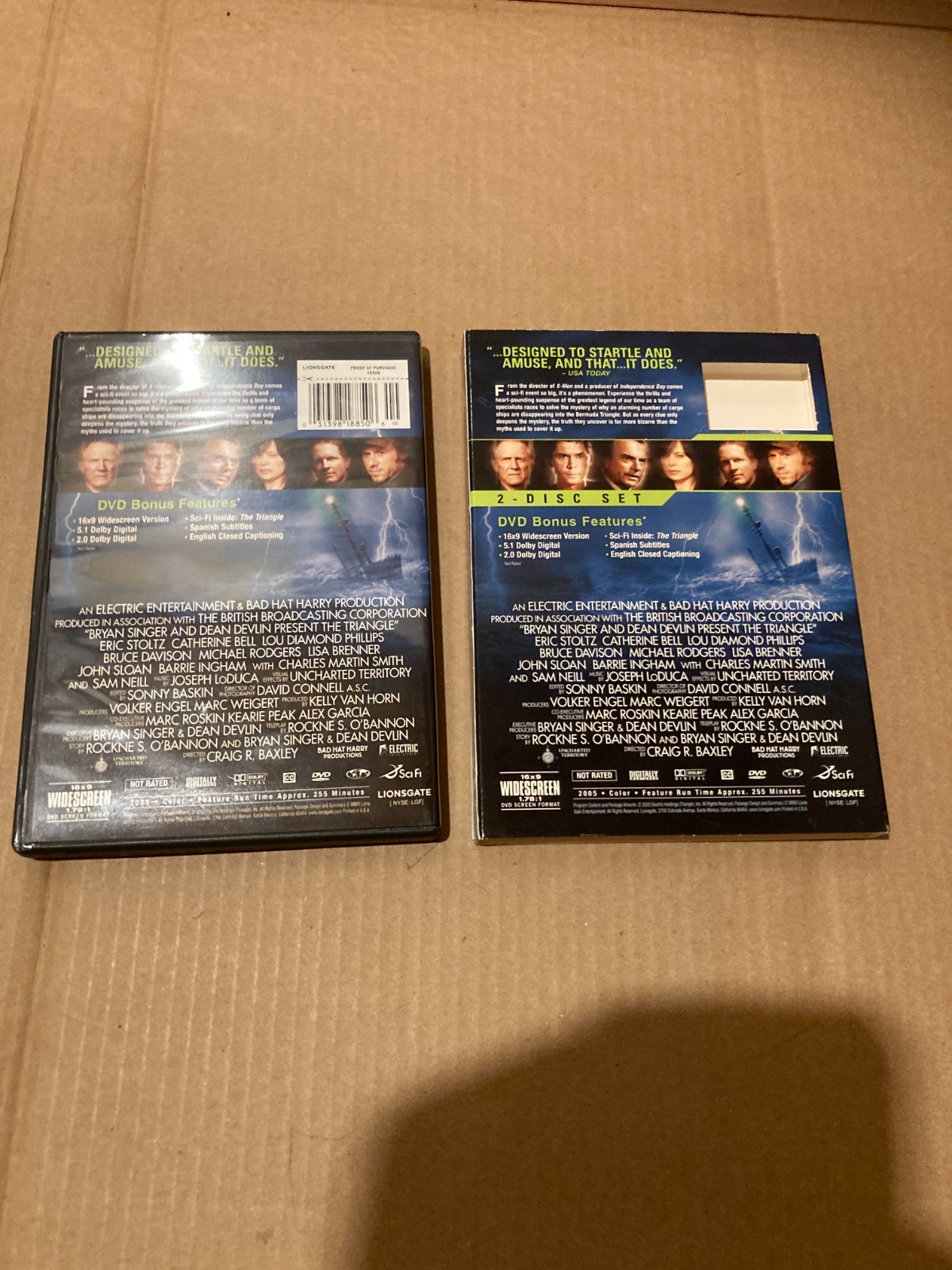 The Triangle DVD ORIGINAL OWNER TESTED Widescreen 2-disc 2005