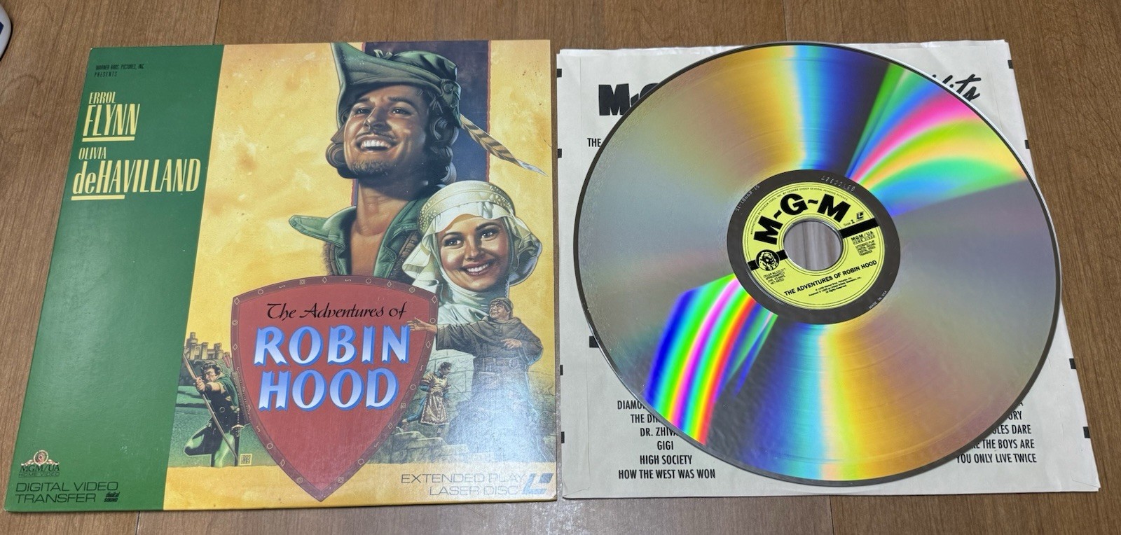 “The Adventures of Robin Hood” Extended Play Laserdisc LD – Errol Flynn 1938 WB