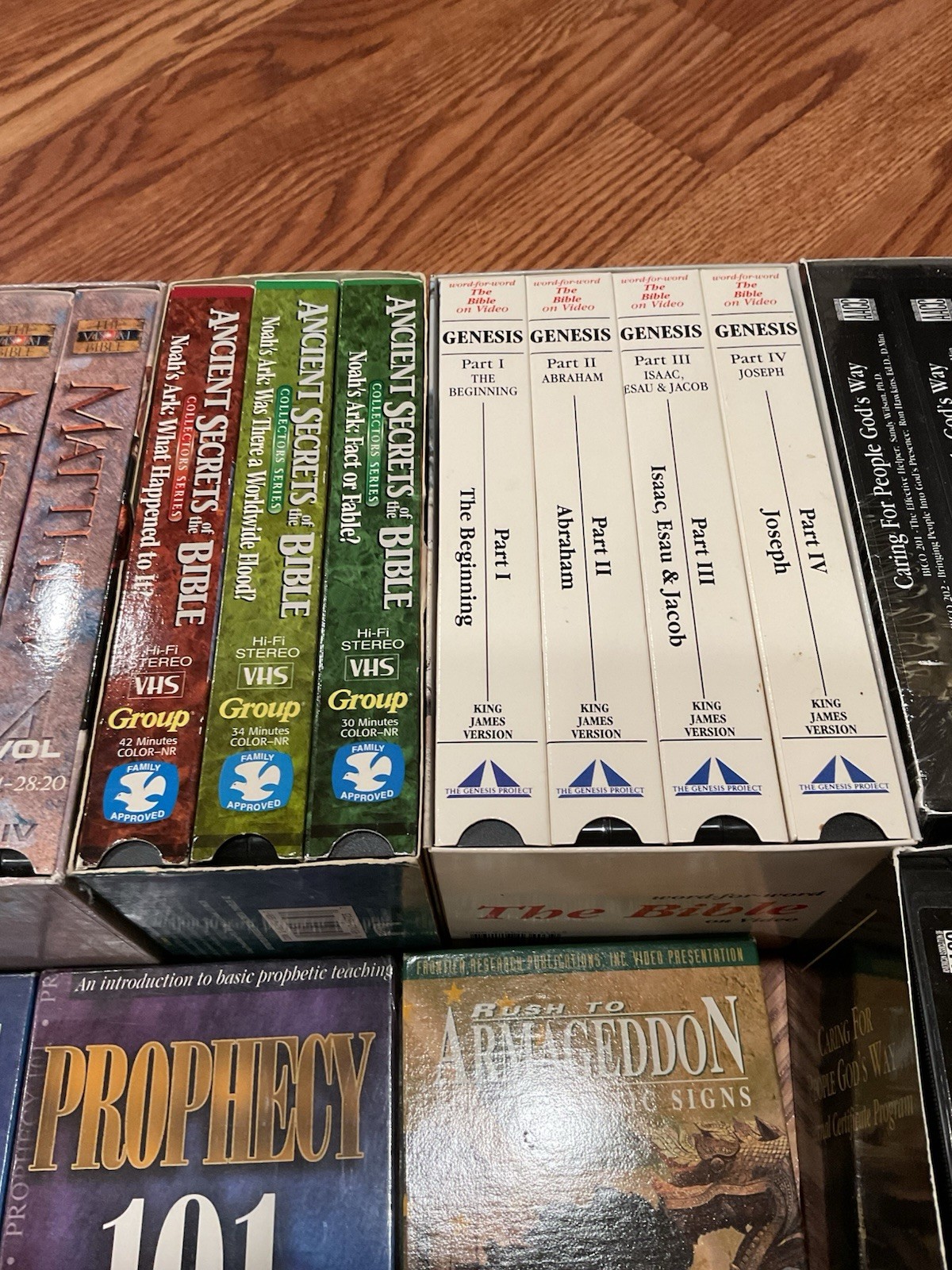 Lot of 37 Christian Faith VHS Tapes – Religious Bible acts Ark Hebrew Prophecy