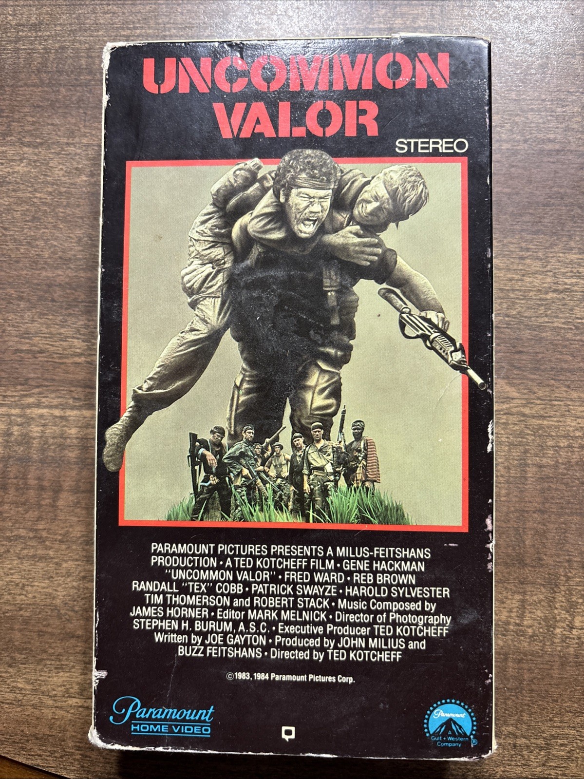 Uncommon Valor (VHS, 1984) Gene Hackman, Patrick Swayze, Fred Ward