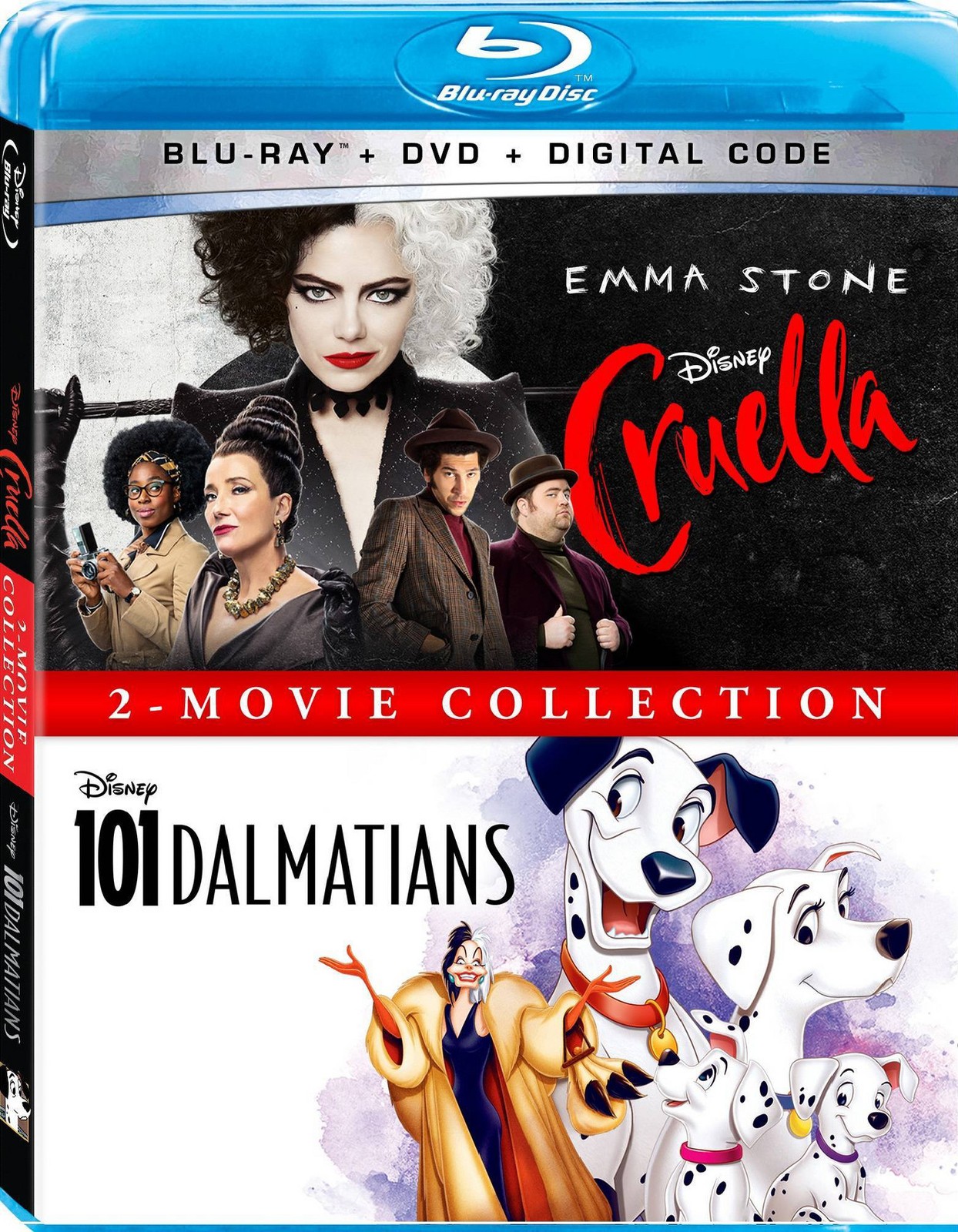 Cruella/101 Dalmatians (Blu-ray + DVD + Digital) NEW