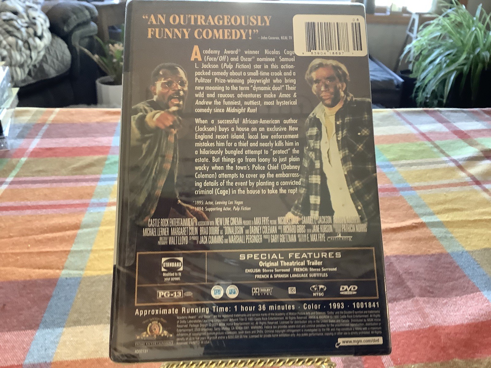 Amos & Andrew Brand New DVD 1993 Nicolas Cage Samuel Jackson Free USA Shipping