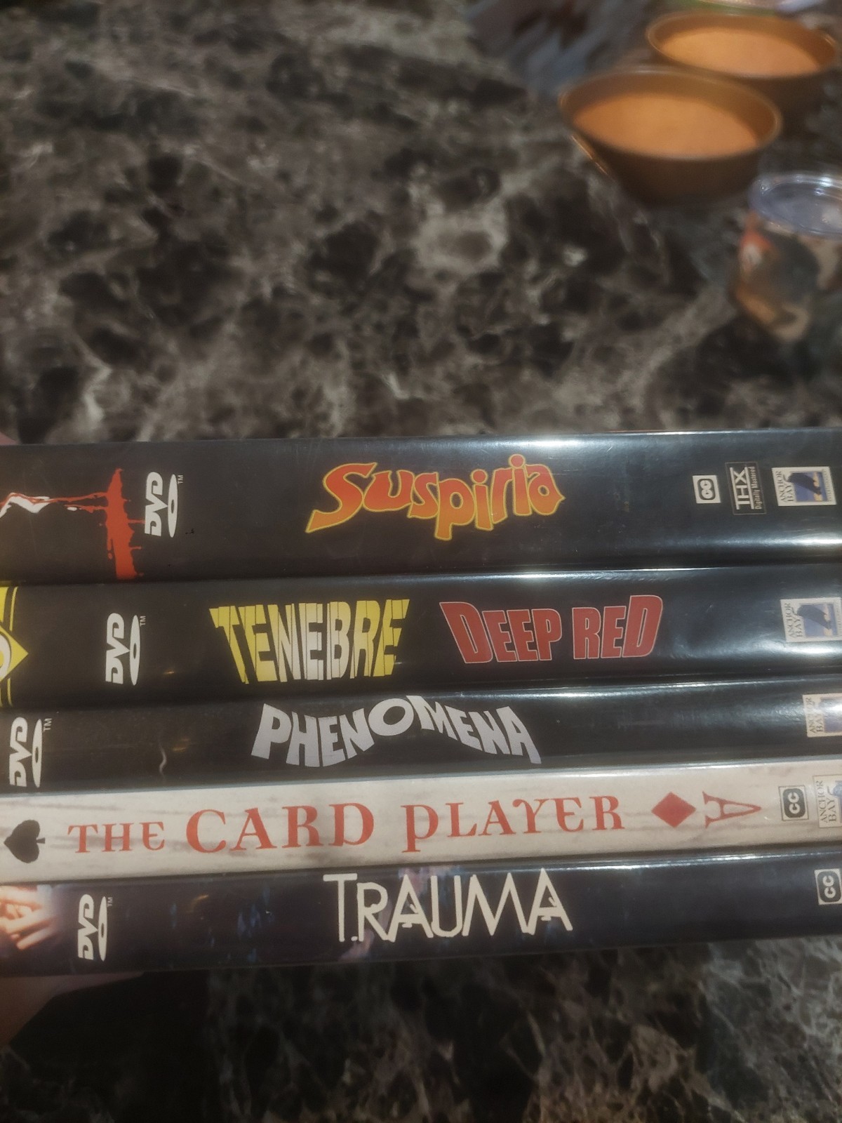 Dario Argento Movies Lot of 6 Anchor Bay DVD’s Good Condition