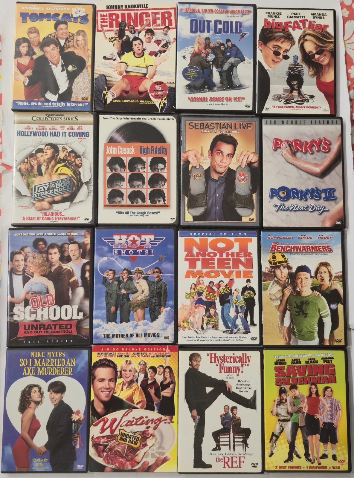 16 Comedy DVD Lot Mint Condition 18 Discs Tomcats Benchwarmers Collection