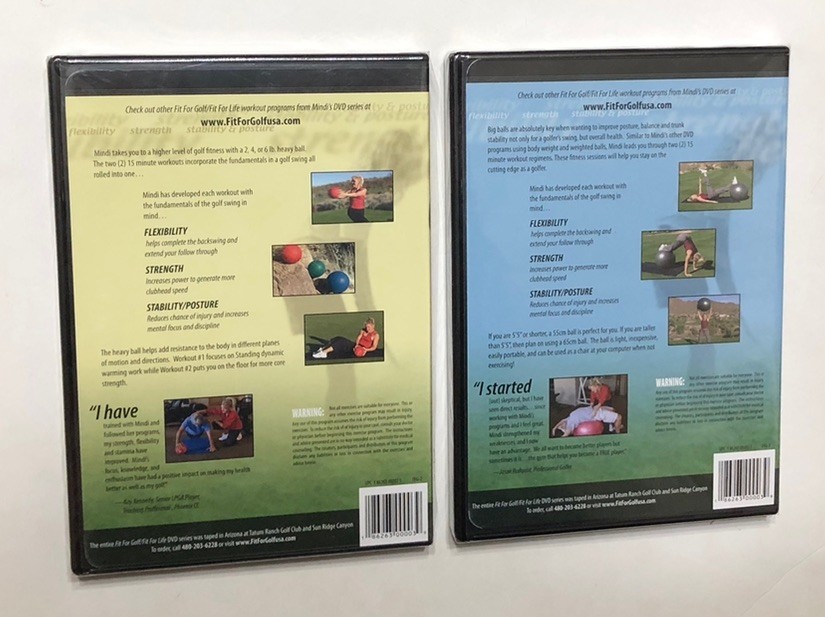 FIT FOR GOLF FIT FOR LIFE DVD LOT OF 2 MINDI BOYSEN THE BIG BALL THE HEAVY BALL