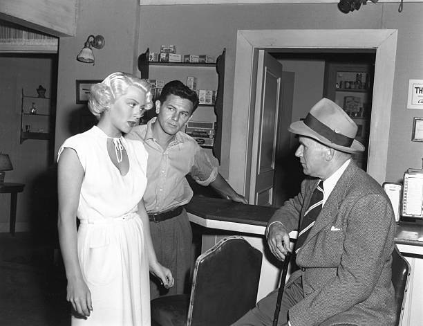 Lana Turner and John Garfield with director Tay Garnett in Garnett- Old Photo