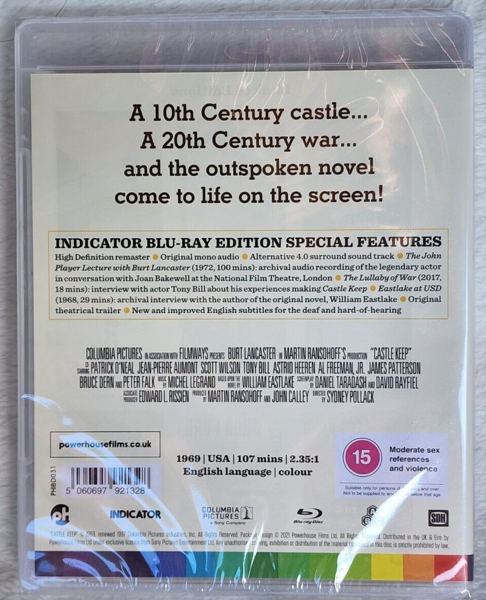 Sydney Pollack’s Castle Keep (Blu-ray, 1969, Indicator #031) Burt Lancaster