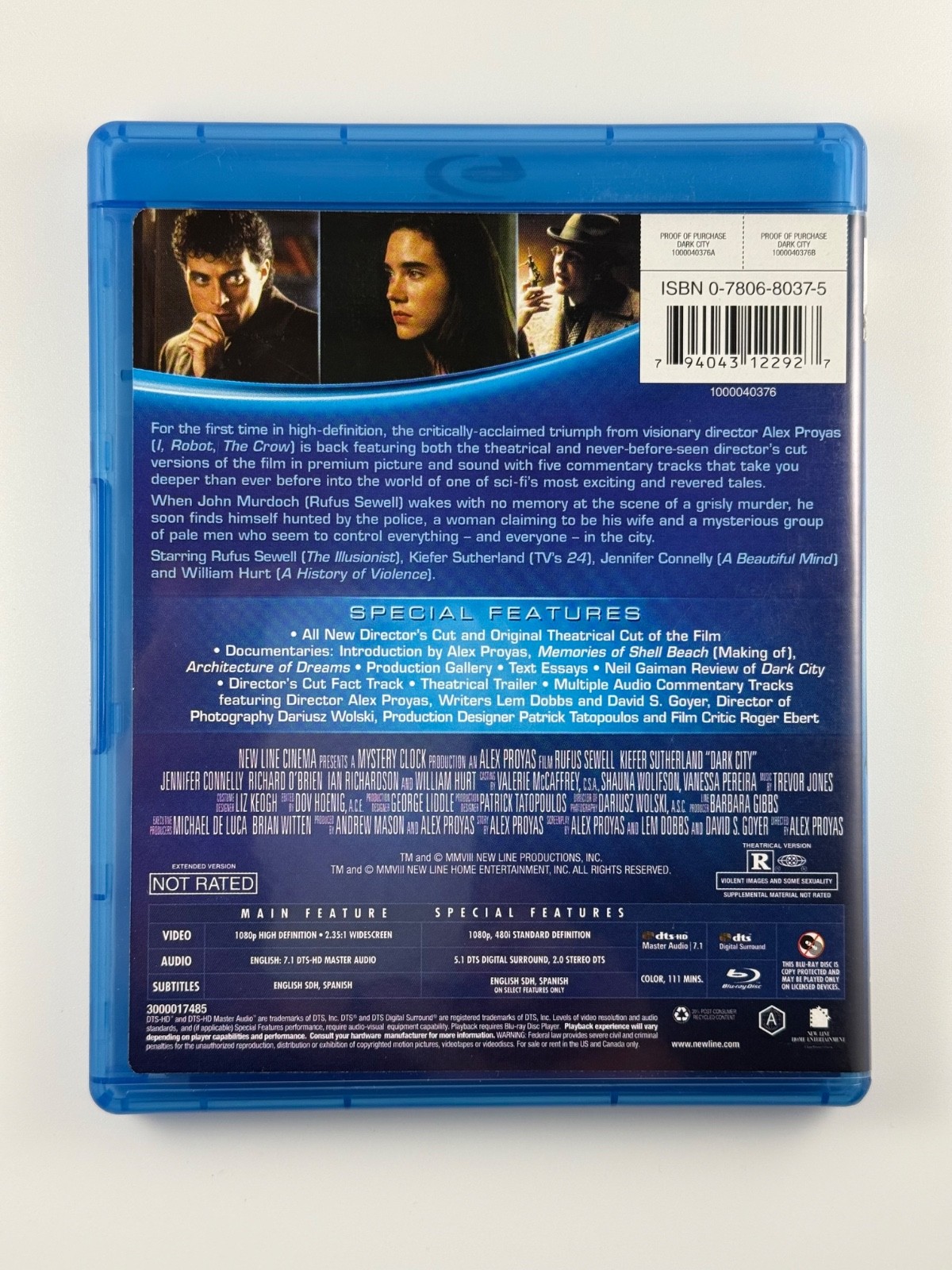 Dark City (Director’s Cut) (Blu-ray, 1998)