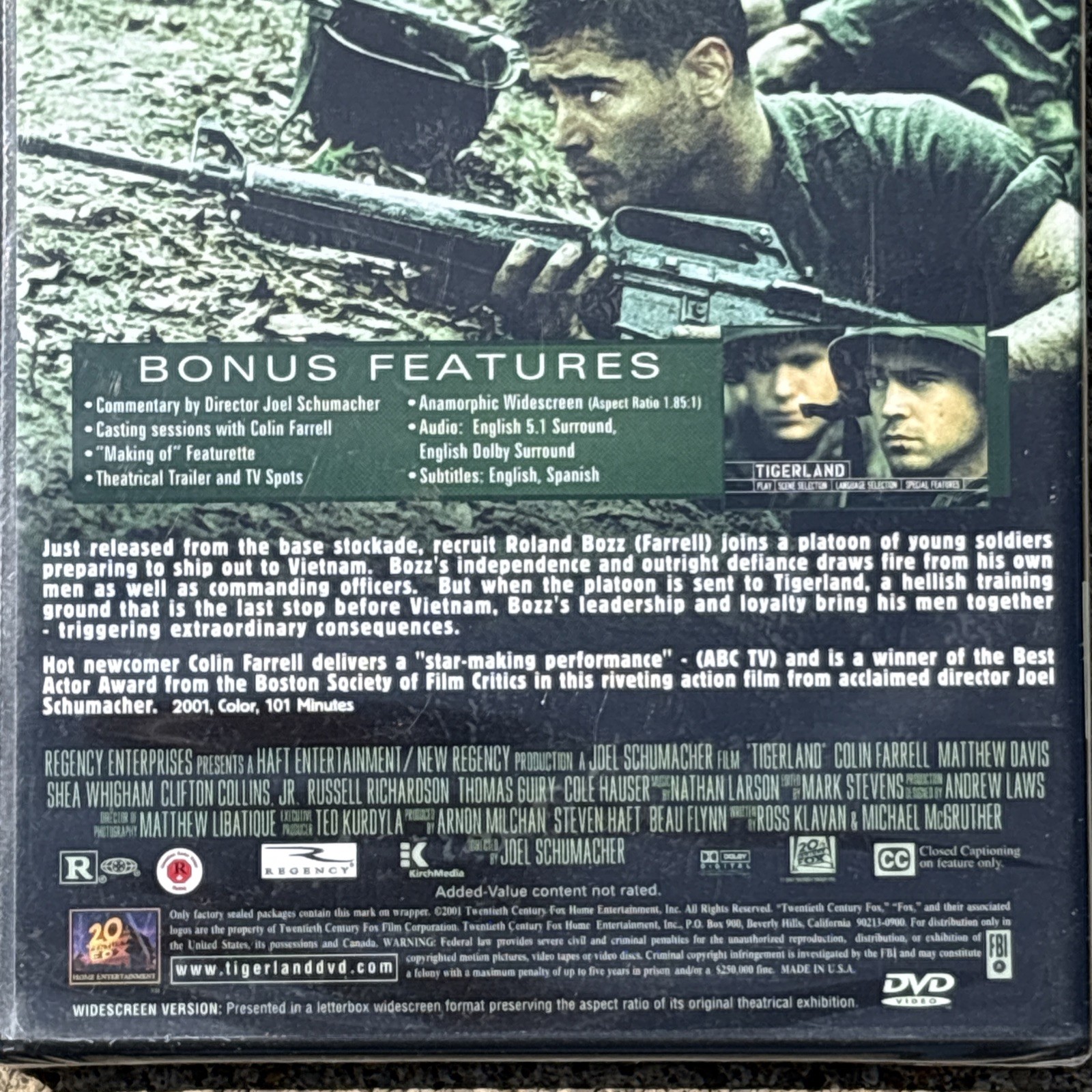 Tigerland Movie DVD 2001 Colin Farrell NEW And SEALED