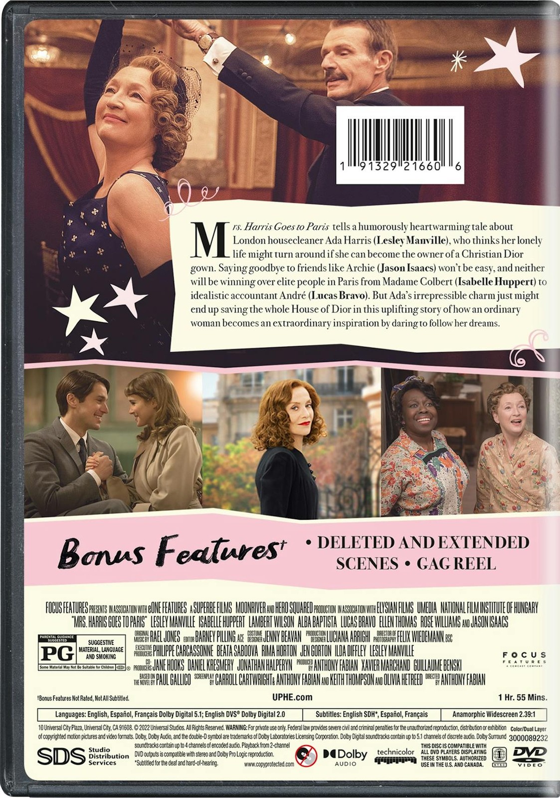 Mrs. Harris Goes to Paris DVD Lesley Manville NEW
