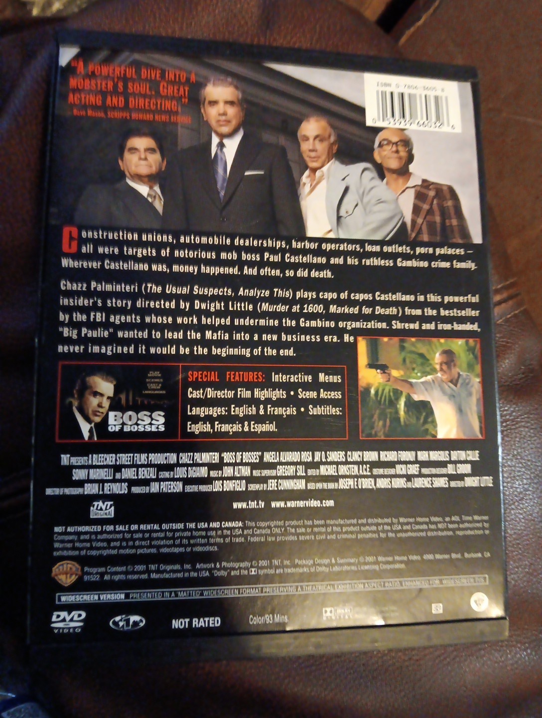 Boss Of Bosses DVD 2001 Chazz Palminteri EXCELLENT Disc Tested Fast Shipping