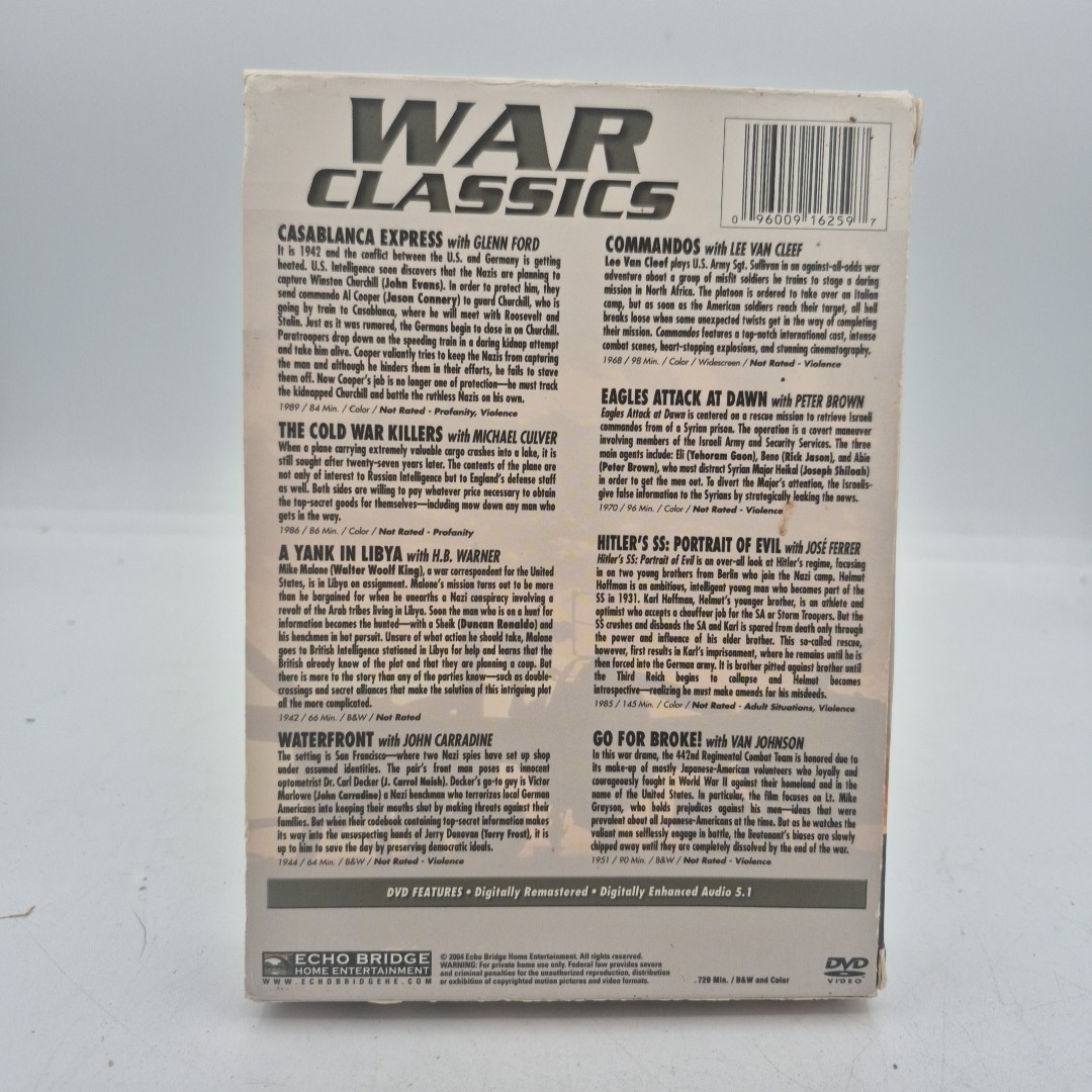 War Classics – DVD – Very Good – Connery, Jason- – 1 – Unrated (Not Rated) – NT