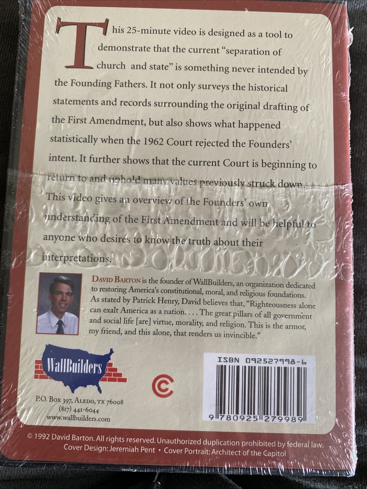 The Foundations of American Government, Very Good DVD, David Barton,