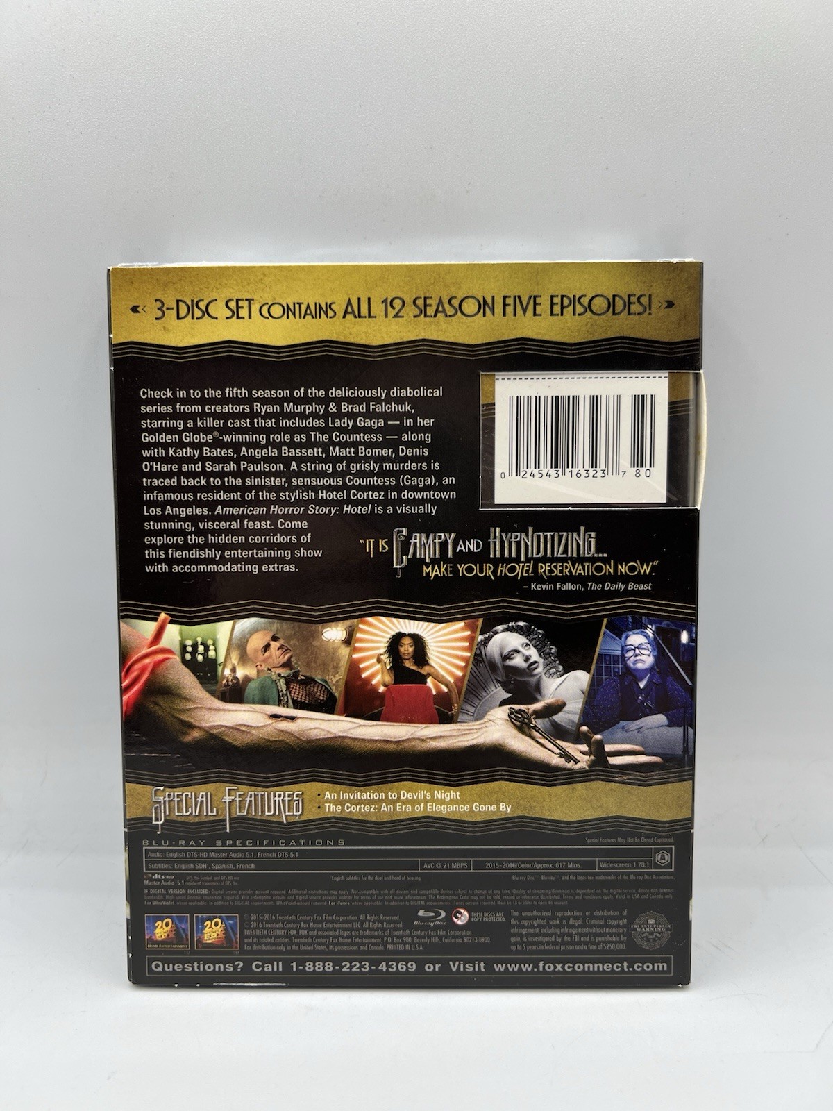 American Horror Story Hotel Complete Fifth Season Blu Ray New Sealed