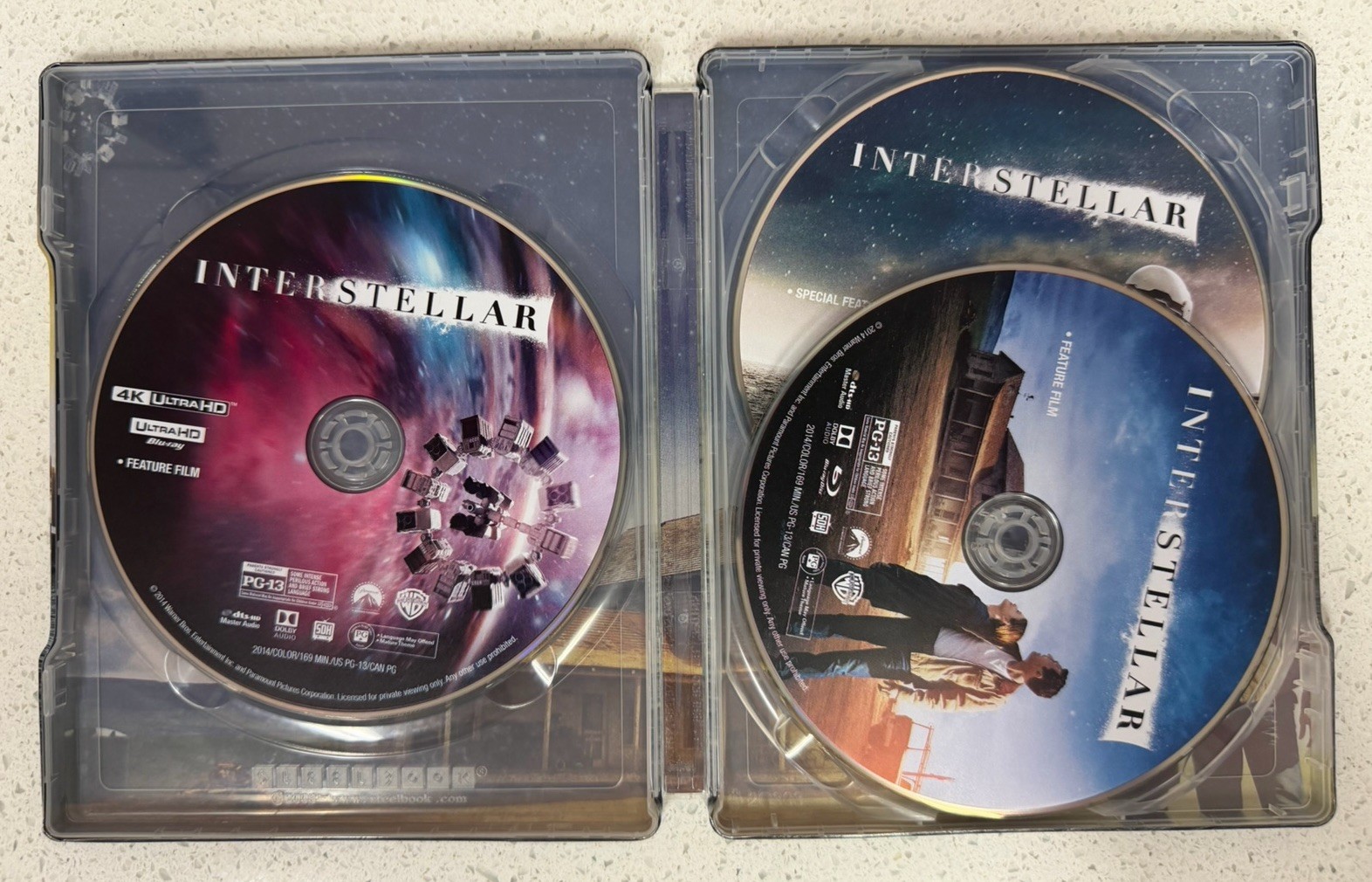 Interstellar Steelbook 4K UHD + Blu-ray- Very Good