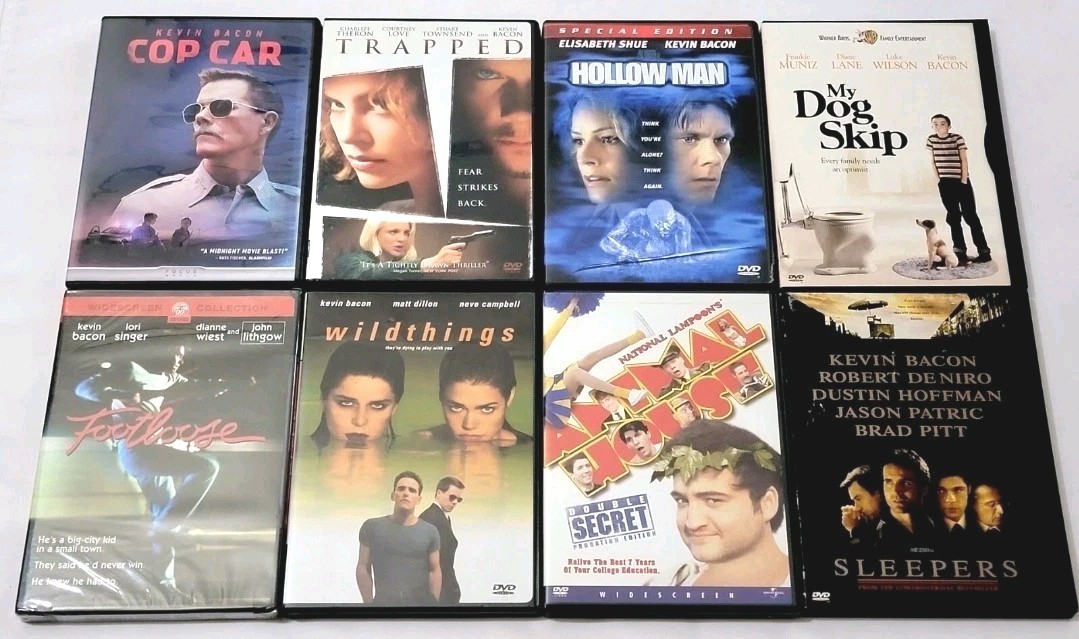 Footloose, Animal House, Sleepers, Trapped, Animal House, Kevin Bacon 8 DVD Lot