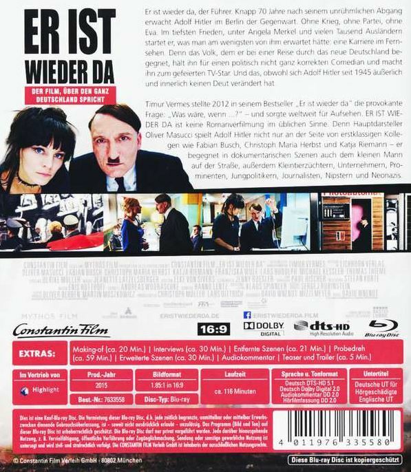 Look Who’s Back (2015) Blu-Ray NEW – USA Compatible (PLEASE READ DESCRIPTION)