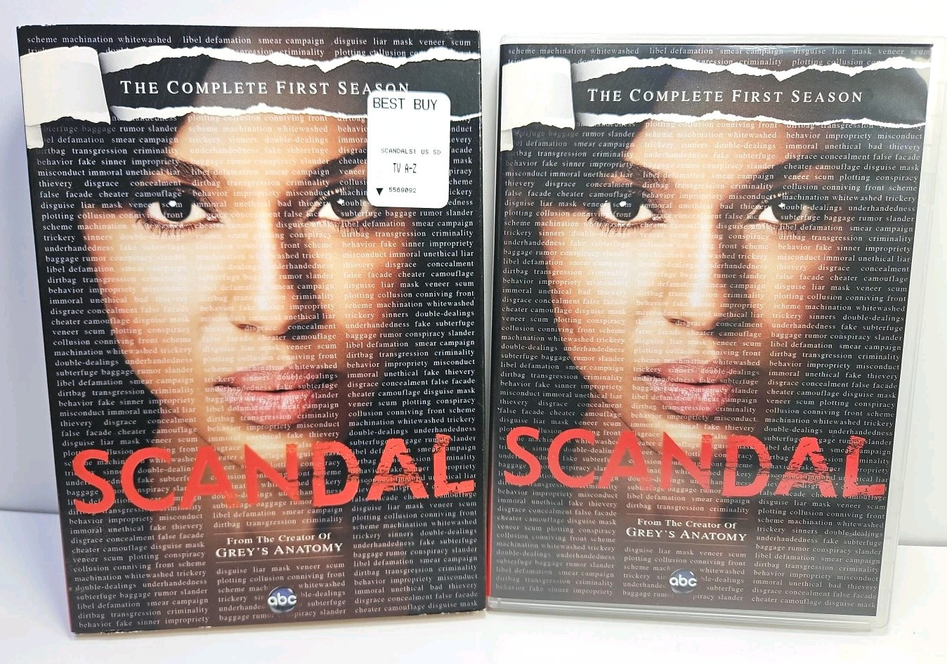Scandal: Complete 1st Season (DVD, 2012, 2-Disc Set, Slipcover) Kerry Washington