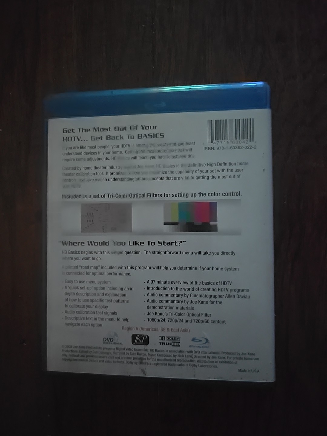 DVE DIGITAL VIDEO ESSENTIALS HD BASICS HD SET-UP TOOLKIT EASY TO USE BLU RAY