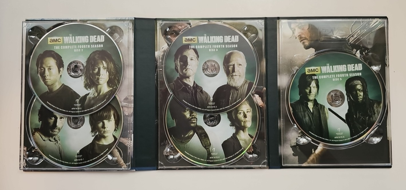 The Walking Dead: Season 4 (DVD, 2014, 6-Disc Set, Prison Key) V2 **NO KEY**