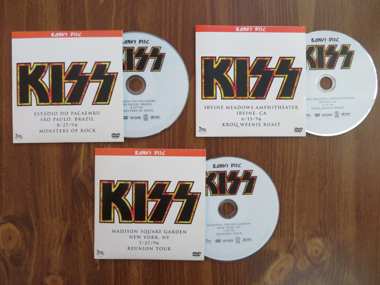 ALL THREE KISS KISSOLOGY VOLUME 3 BONUS DVD DISCS; ROCK; Music & Concerts.