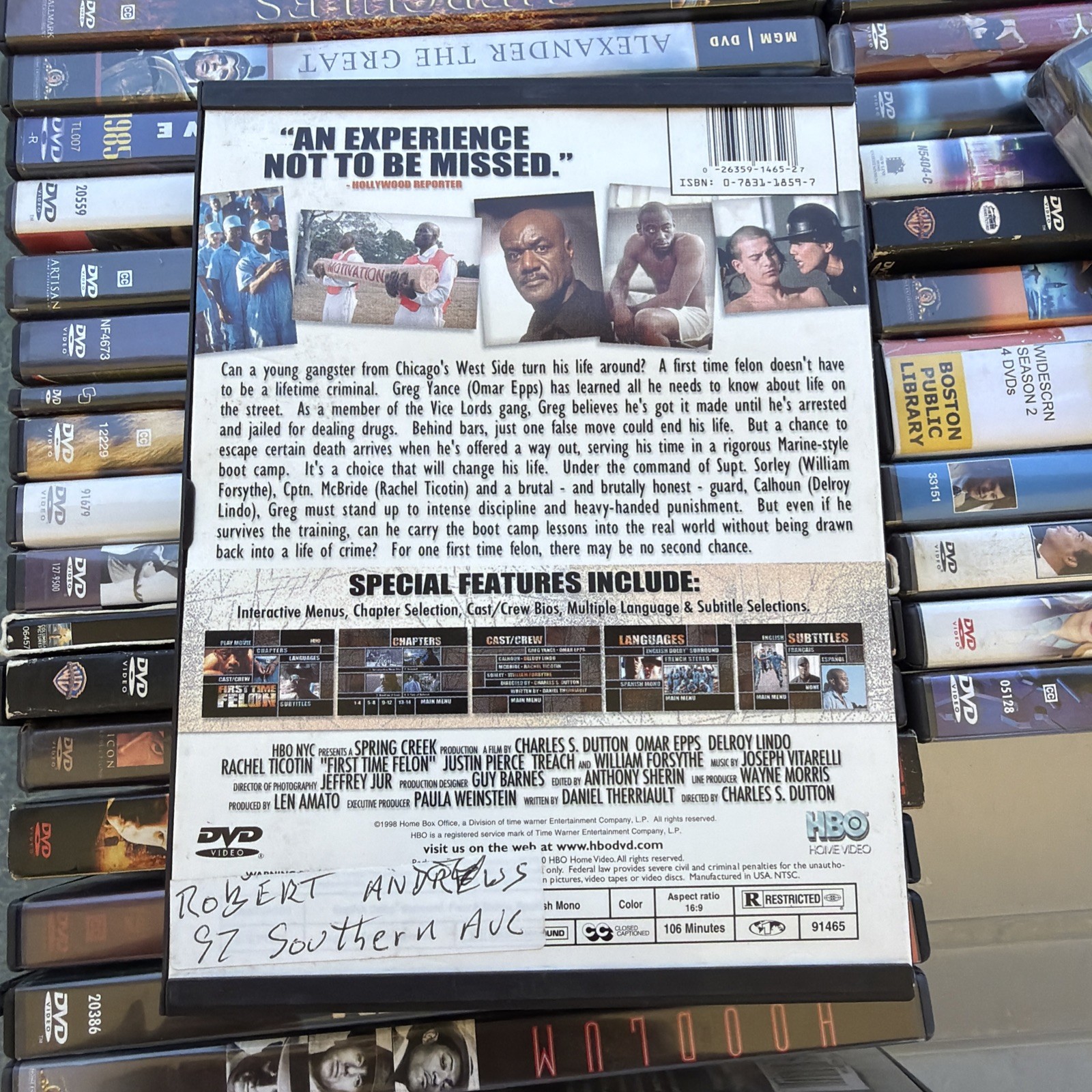 First Time Felon (DVD, 1997) – Omar Epps Delroy Lindo