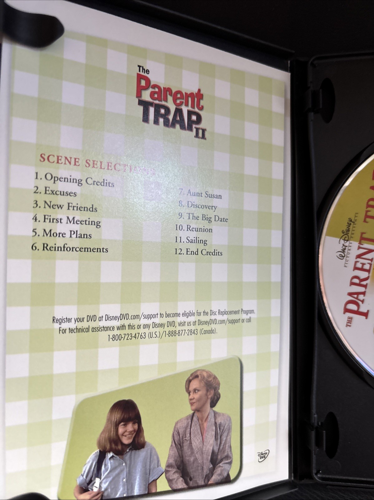 Parent Trap 2 Movie Collection Disney DVD Disc 1 With Both Films Only. Mint Disc