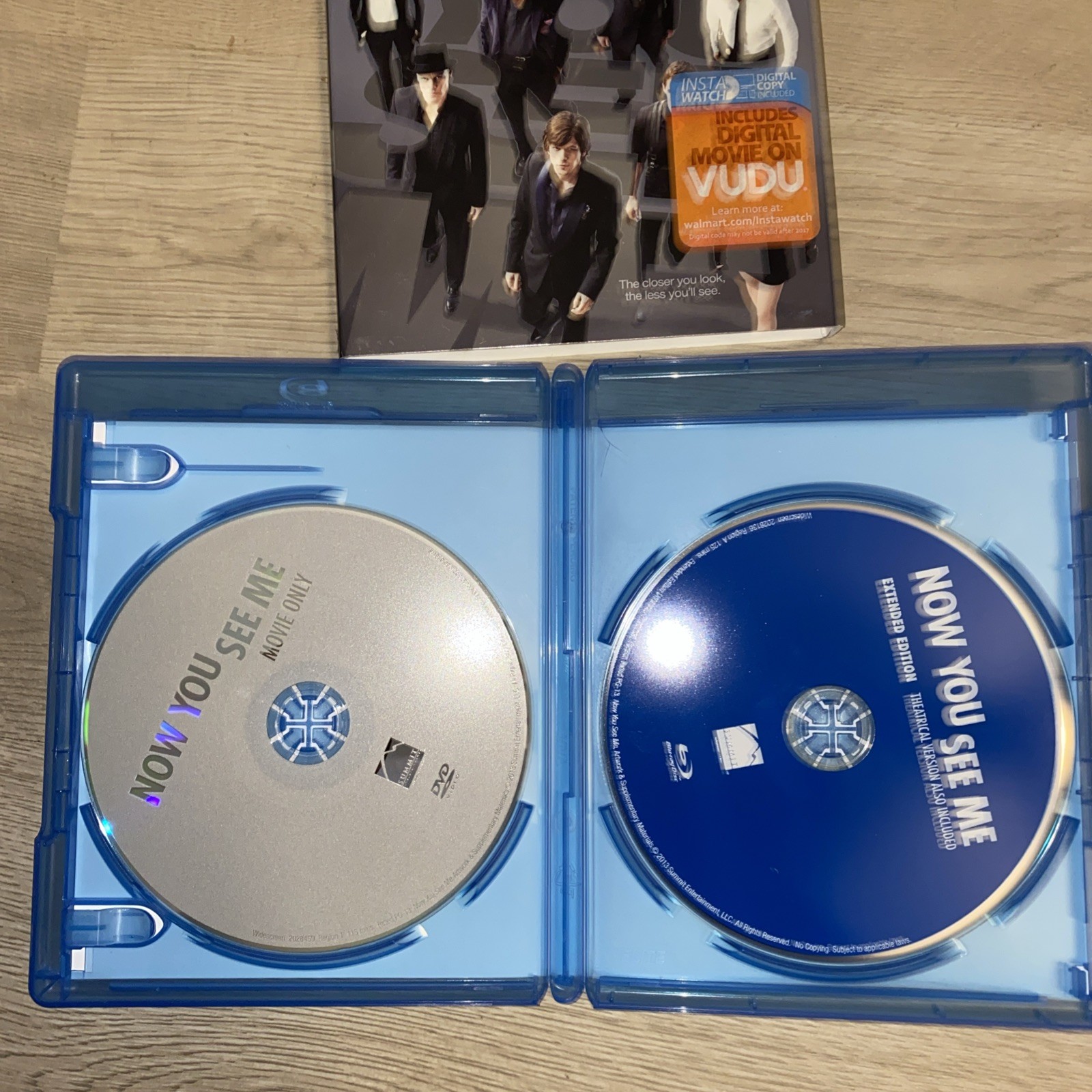 Now You See Me Blu-ray DVD 2013 Extended Edition Jesse Eisenberg Mark Ruffalo