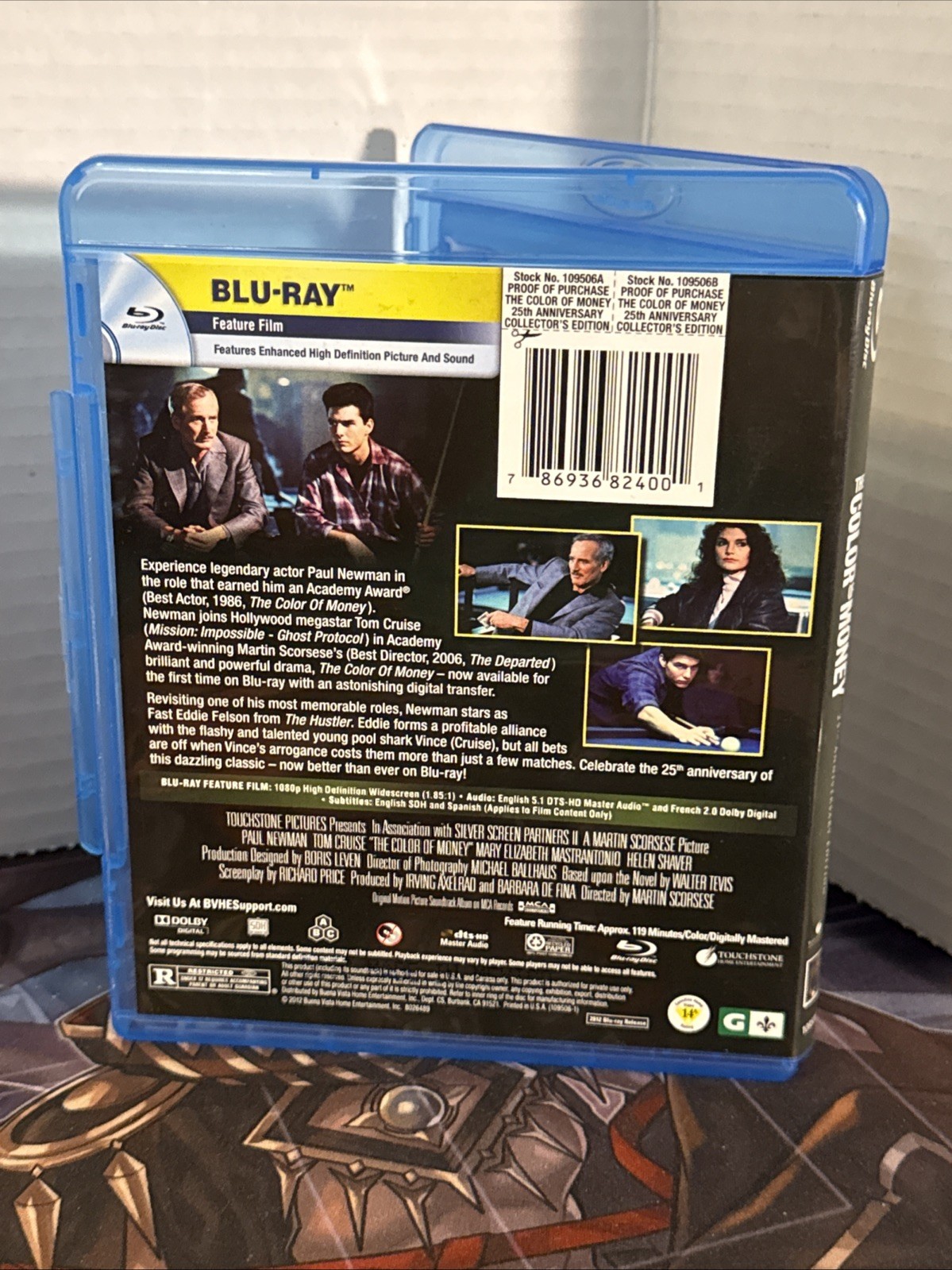 The Color of Money (Blu-ray, 1986) Tom Cruise Paul Newman Martin Scorsese