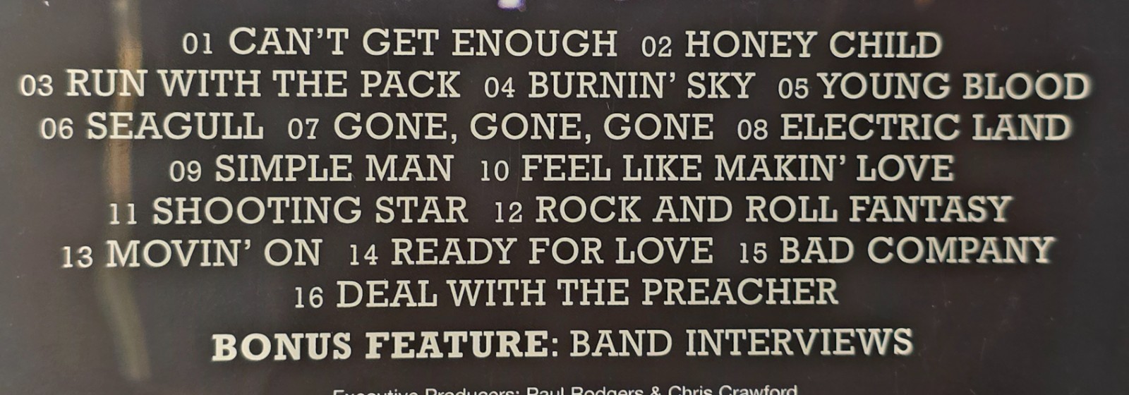 Bad Company Live at Wembley DVD Region 1&0 US&World, w/ 16 Songs/Tracks ++