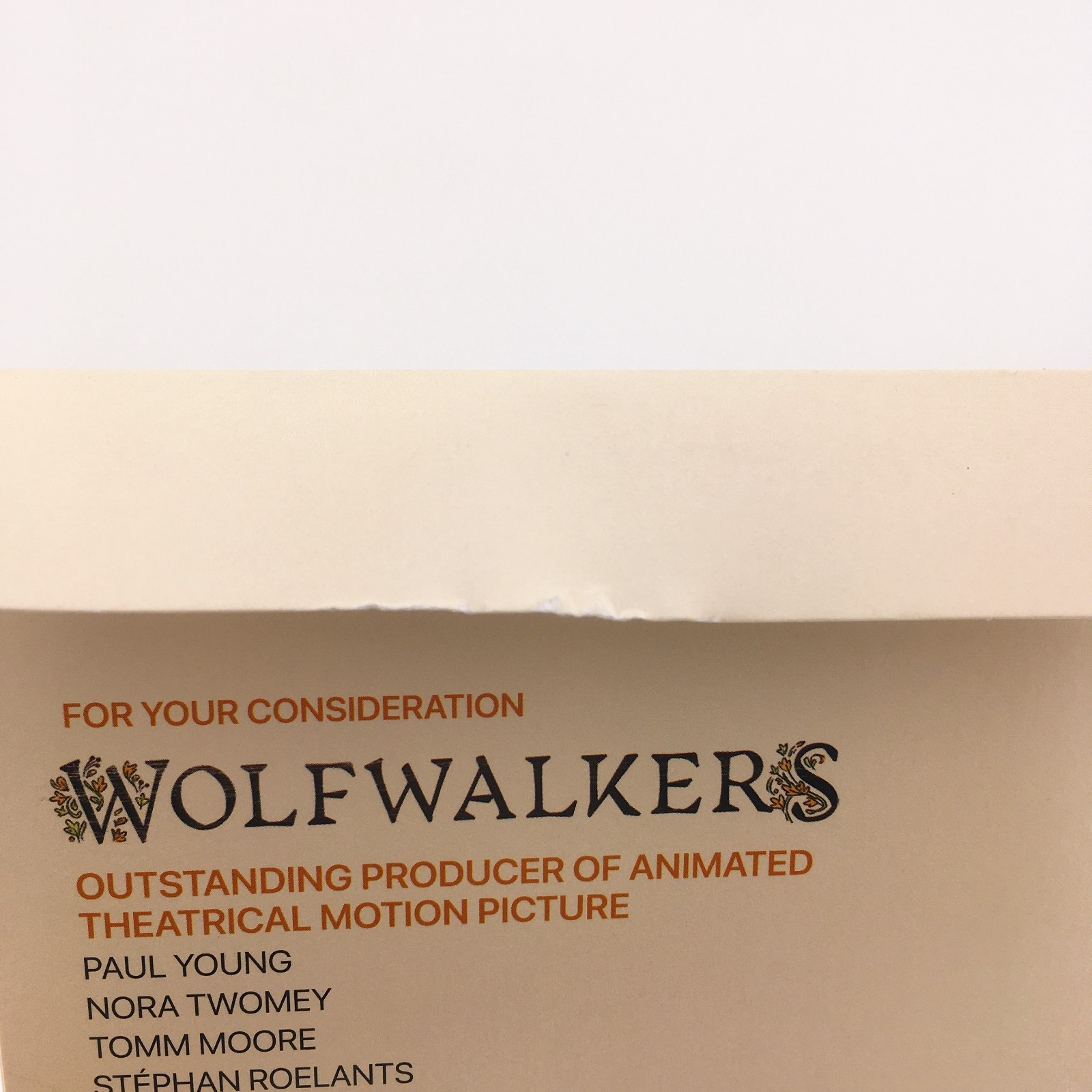 Wolfwalkers Apple TV+ Original Film For Your Consideration Screener FYC DVD