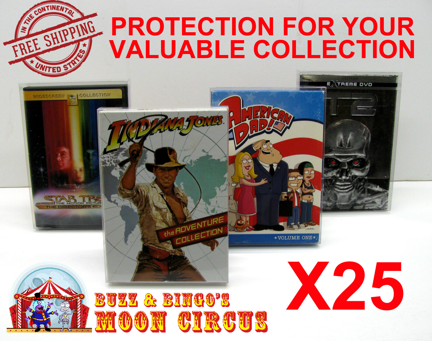 25x DVD OVERSIZED BOX SET (SIZE DVO A) – CLEAR PLASTIC PROTECTIVE BOX PROTECTOR