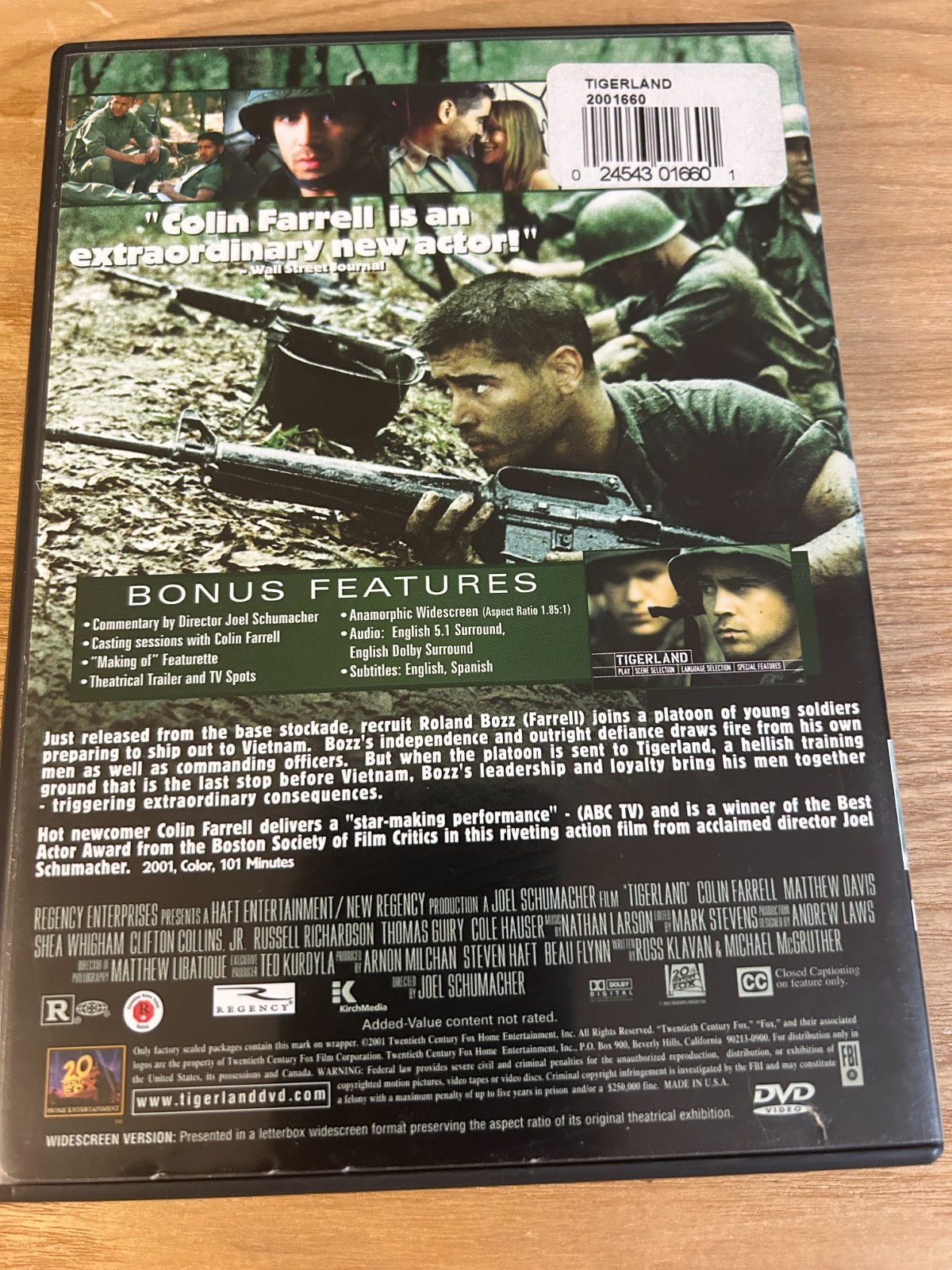 Tigerland DVD Ships Same Day With Tracking