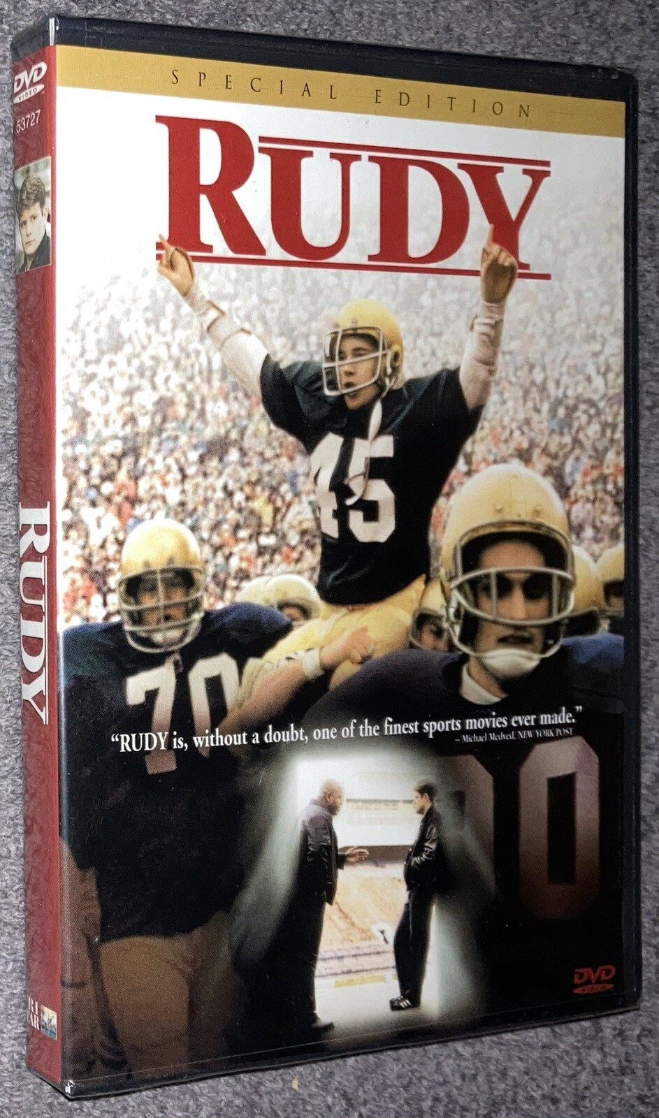 Rudy DVD Sean Astin Ned Beatty Lili Taylor Robert Prosky Notre Dame Football NEW
