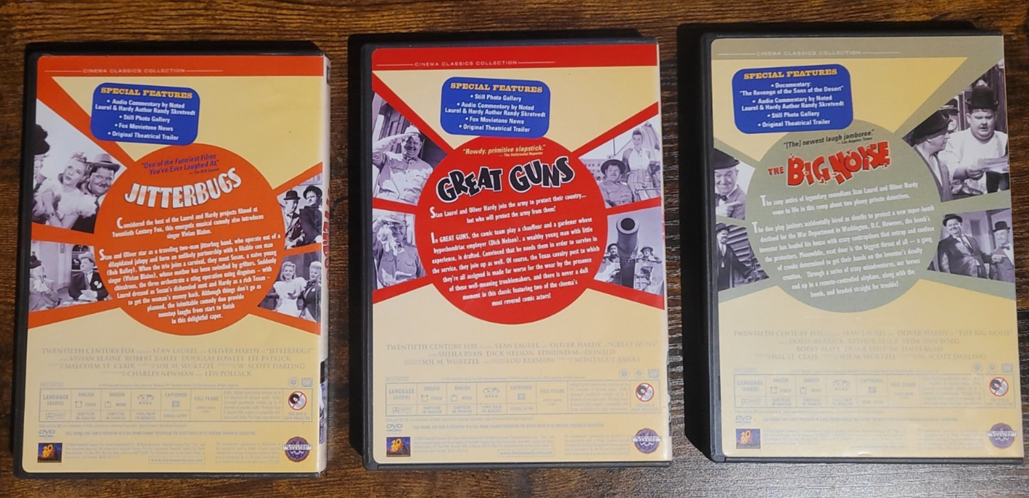 The Laurel and Hardy Collection DVD Cinema Classics Vol 1 & Vol 2 (6DVDS total)