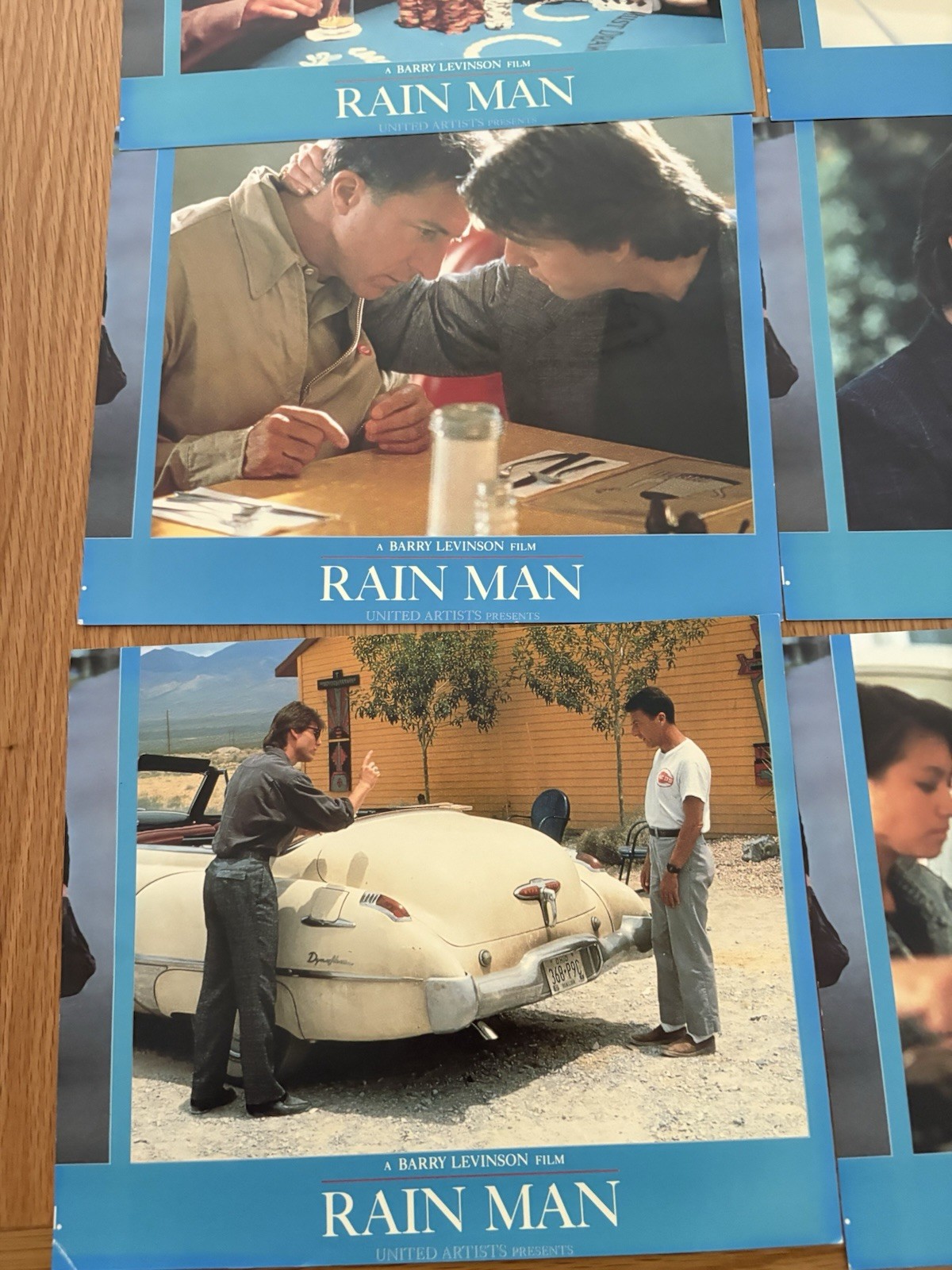 RAIN MAN 1988 Lobby Card set Dustin HOFFMAN UK Cinema Tom CRUISE Oscars
