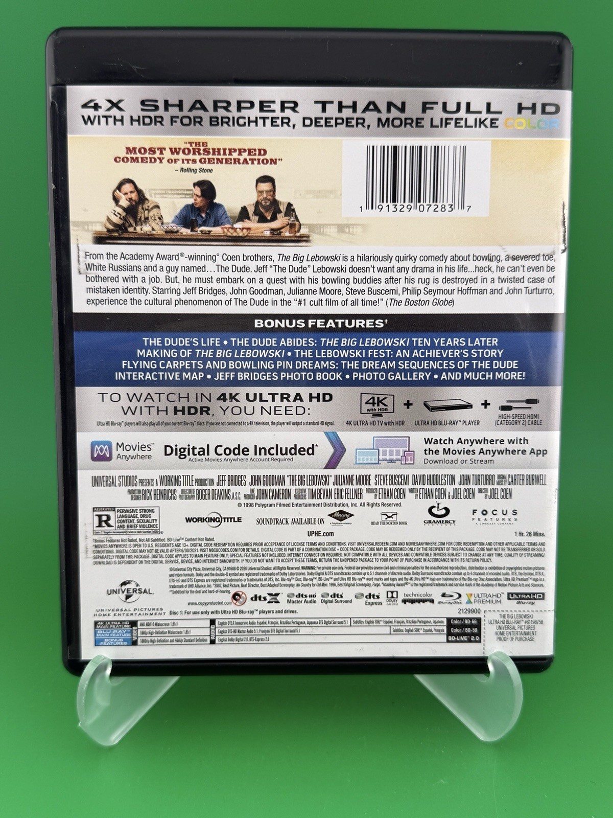 The Big Lebowski (4K UHD Blu-ray ) Jeff Bridges – Digital Code Not Tested