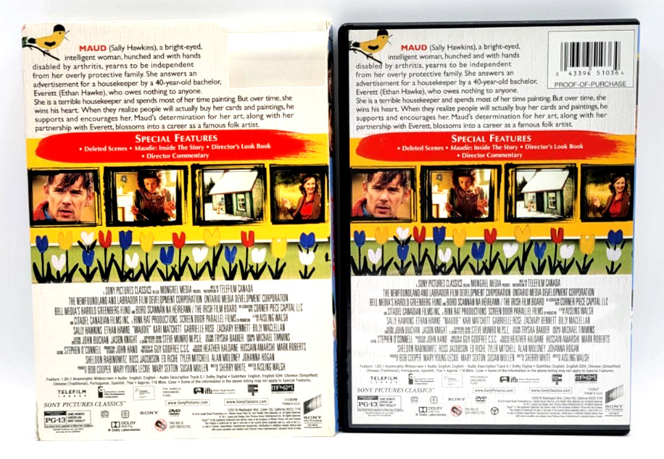 Maudie (DVD, 2016) Sally Hawkins & Ethan Hawke W/SLIPCOVER