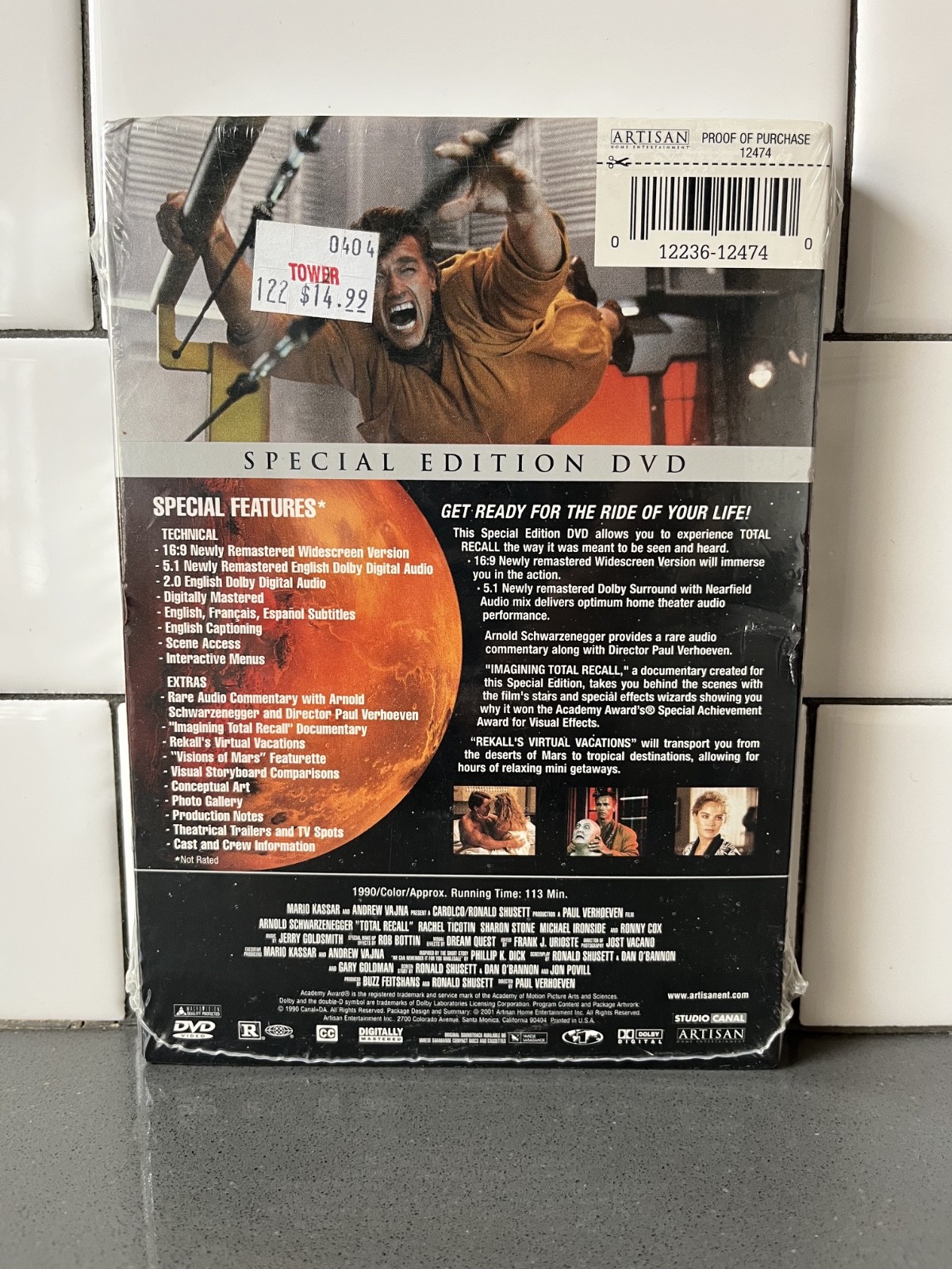 Total Recall Special Edition 1990 Arnold Schwarzenegger Sharon Stone DVD Sci-Fi