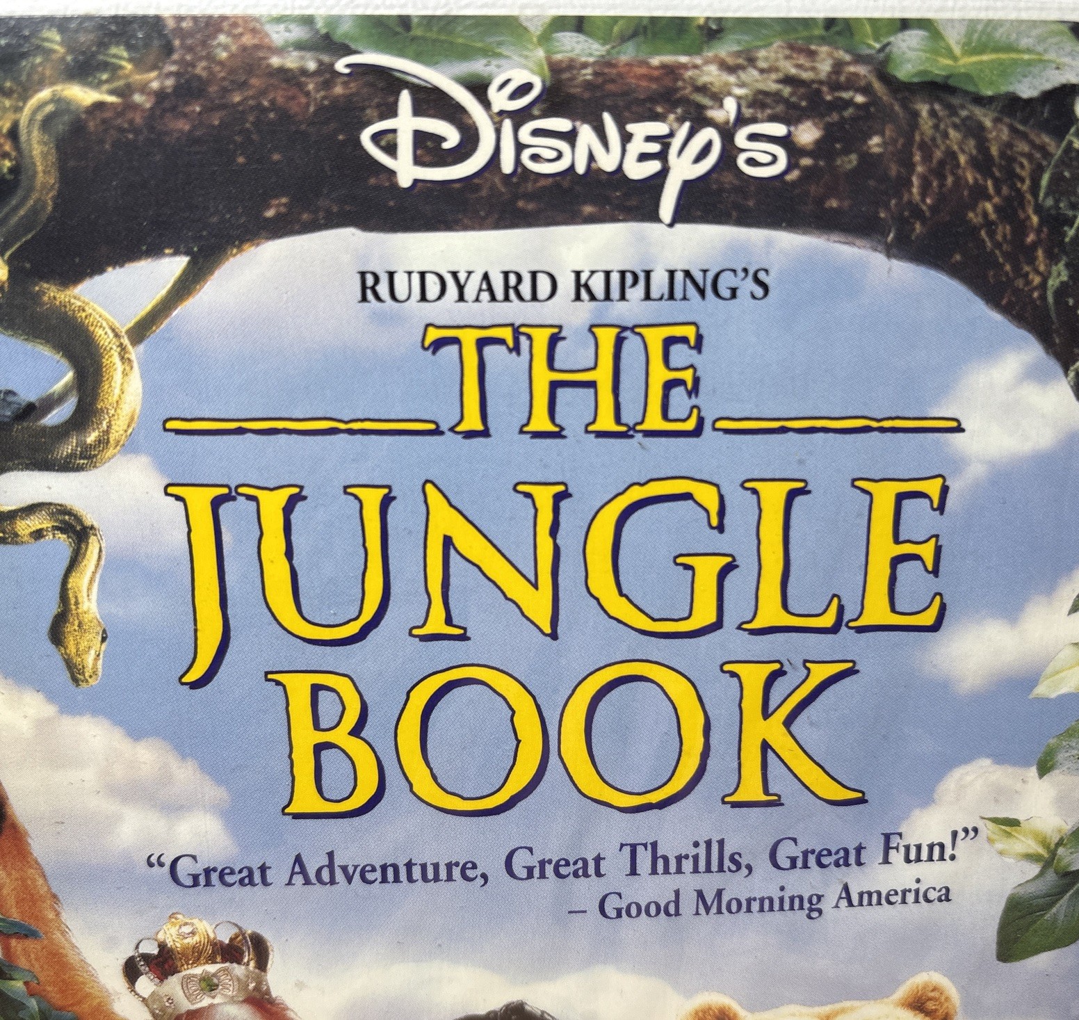 Walt Disney’s Rudyard Kipling’s – The Jungle Book VHS 4604 Rated PG 111 Minutes