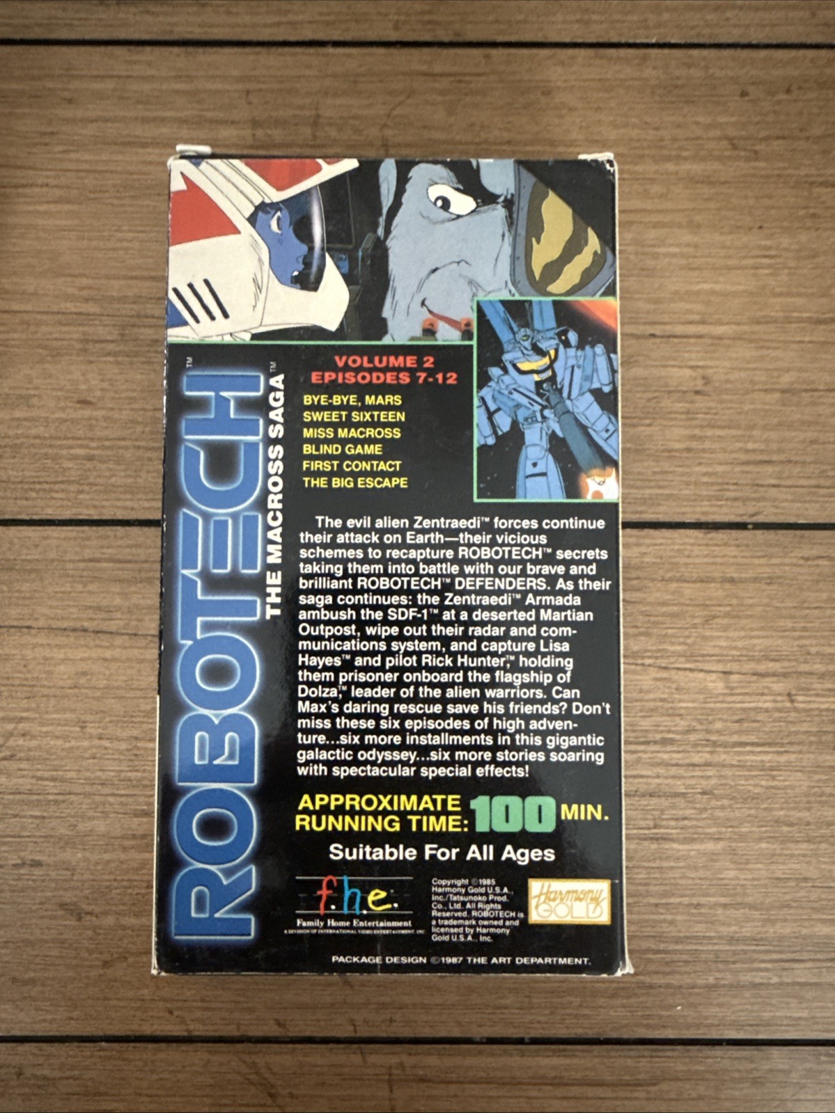 Robotech The Macross Saga VHS Volumes 1-6 Vintage Anime 1985 Harmony Gold