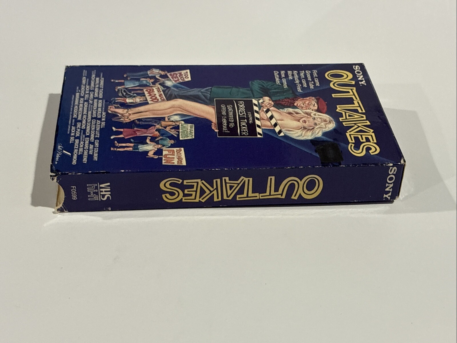 OUTTAKES – VHS – 1980s Sketch Comedy Film Sony RARE HTF TESTED