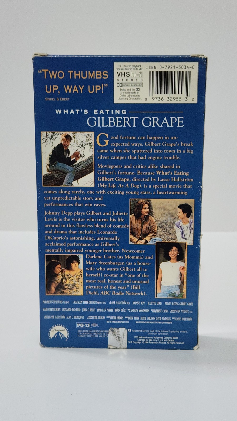 What’s Eating Gilbert Grape VHS 1994 Johnny Depp Leonardo DiCaprio Juliette Lewi